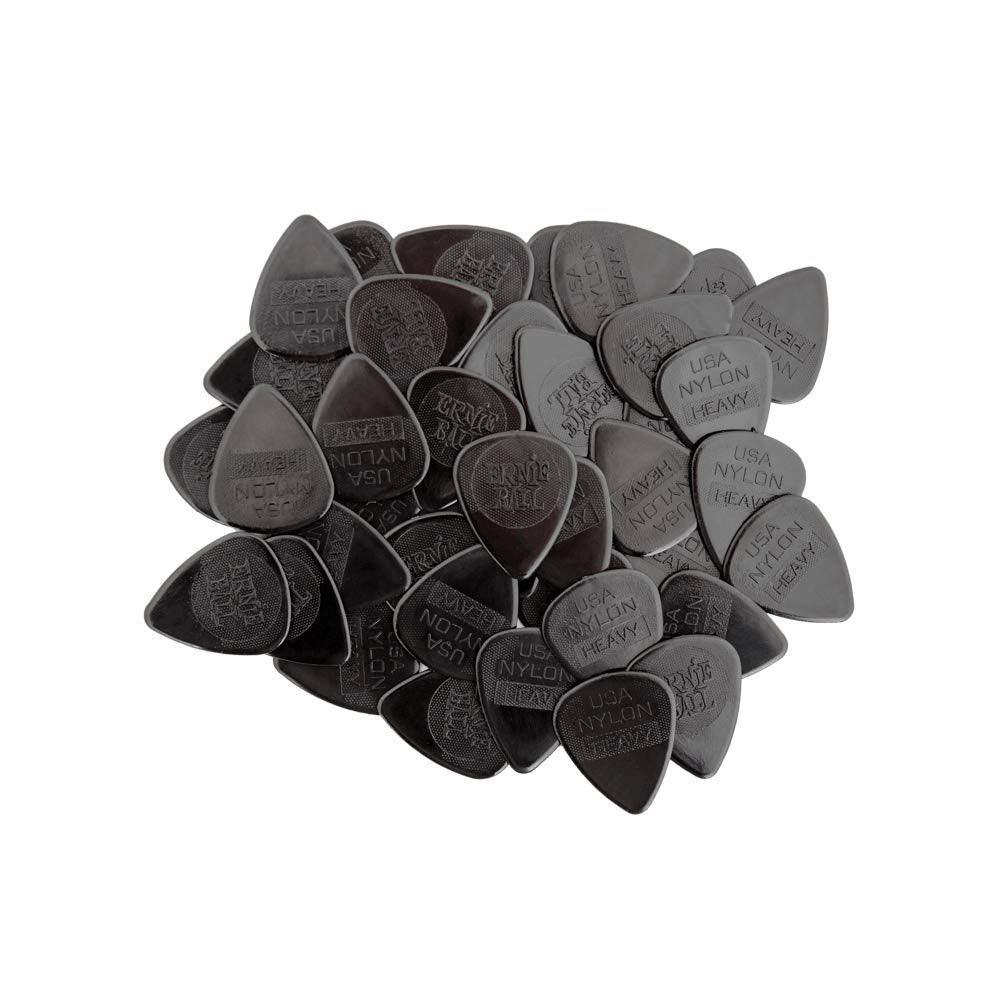 Ernie Ball Nylon Guitar Picks, Heavy, 12 Pack (P09137)