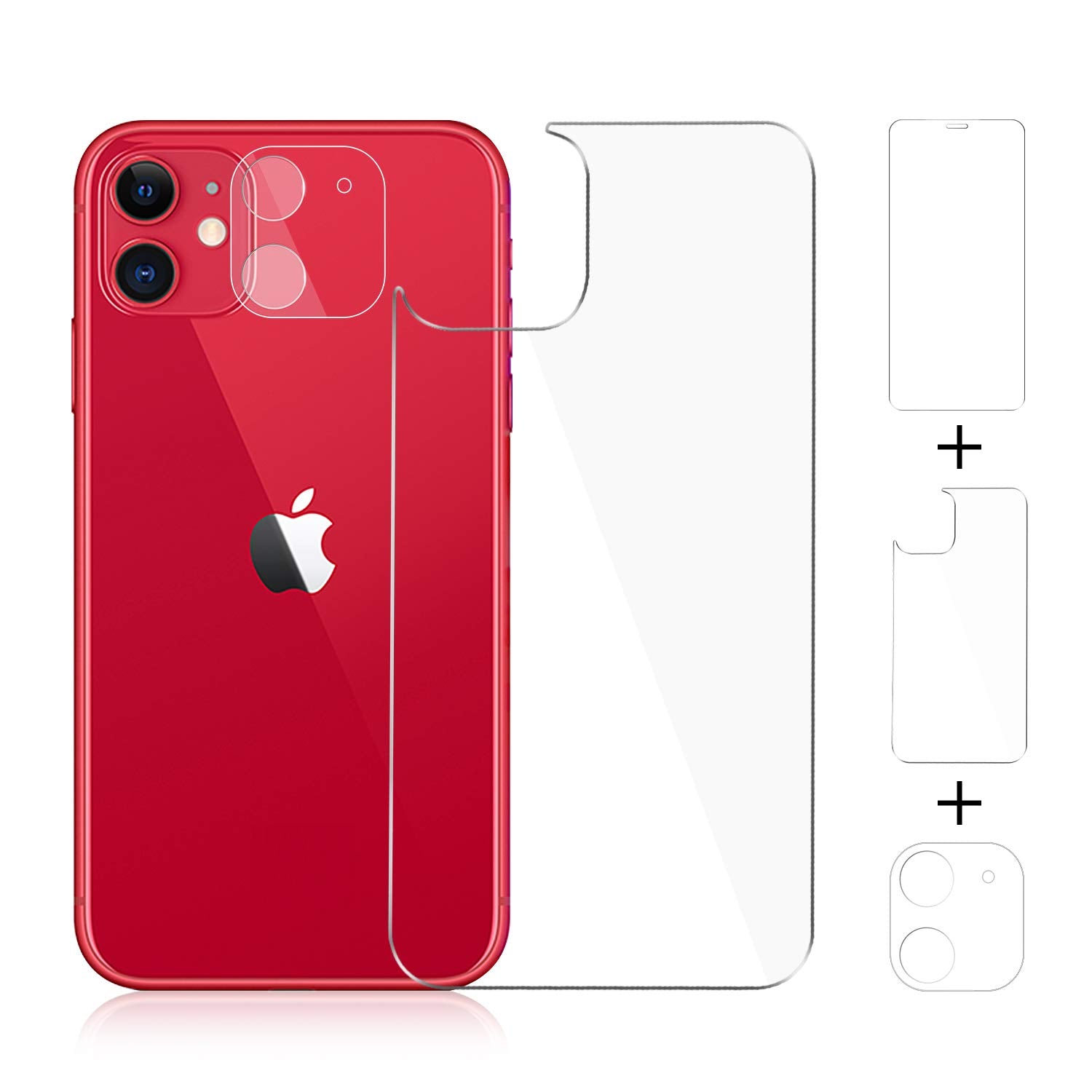 Beeyoka [3 Pack] Screen Protector For Iphone 11, Iphone 11 Camera Protector, Iphone 11 Front And Back Screen Protector Tempered