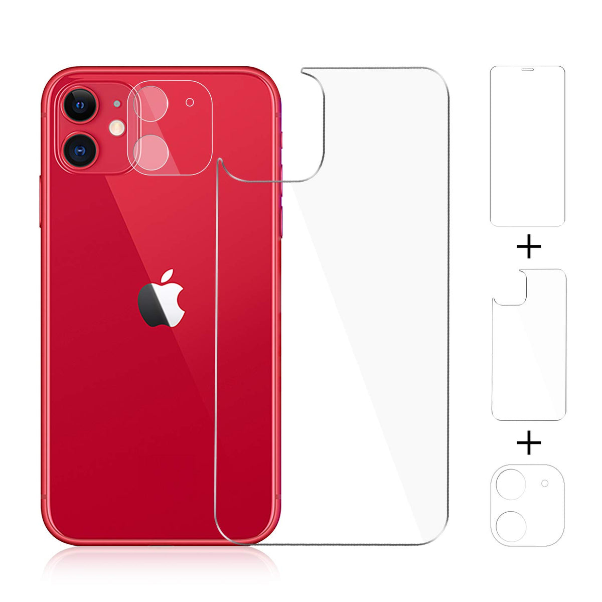 Beeyoka [3 Pack] Screen Protector For Iphone 11, Iphone 11 Camera Protector, Iphone 11 Front And Back Screen Protector Tempered