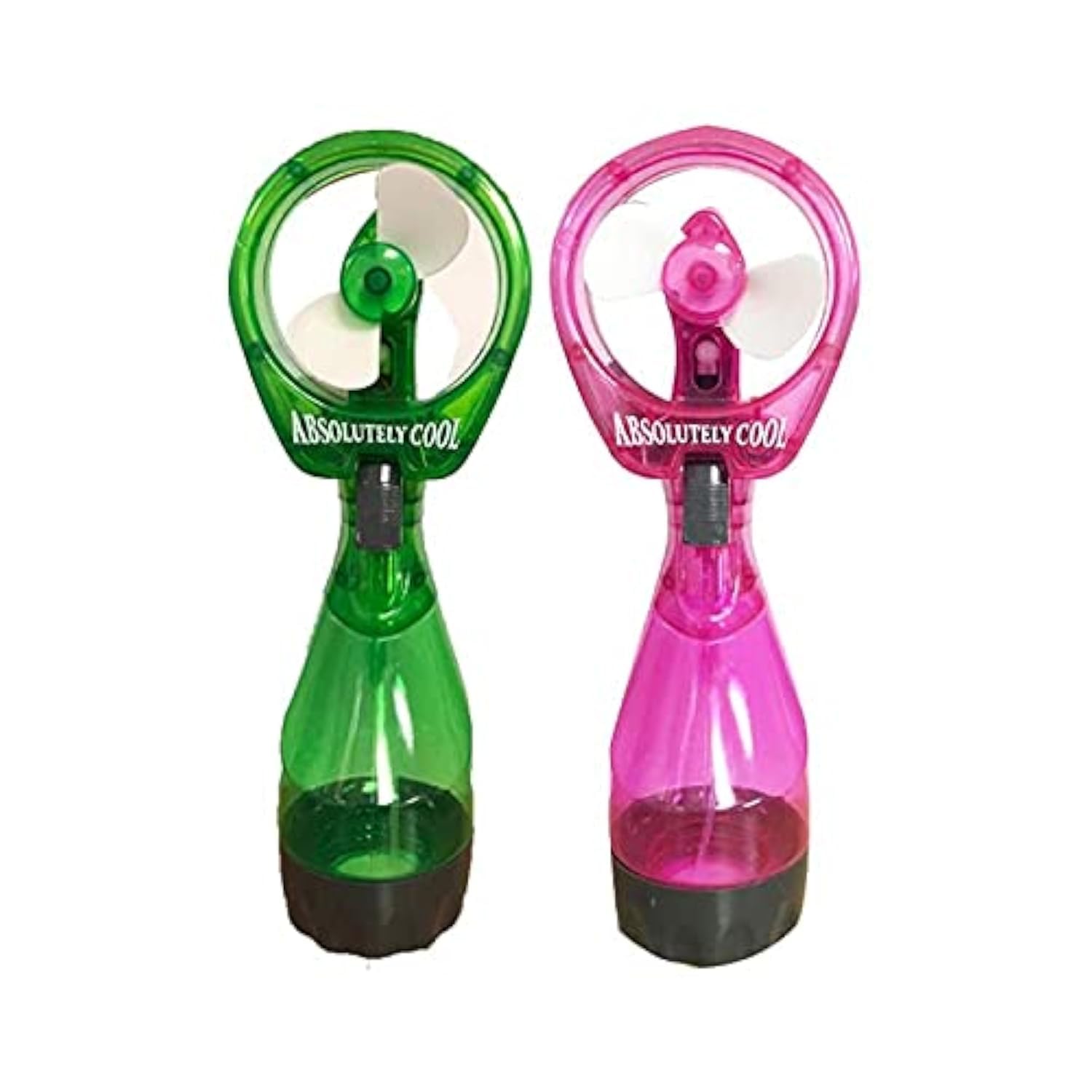 P&F Water Mist Spray Bottle Fan Portable Handheld Mister   Battery Operated (Pink &Green)