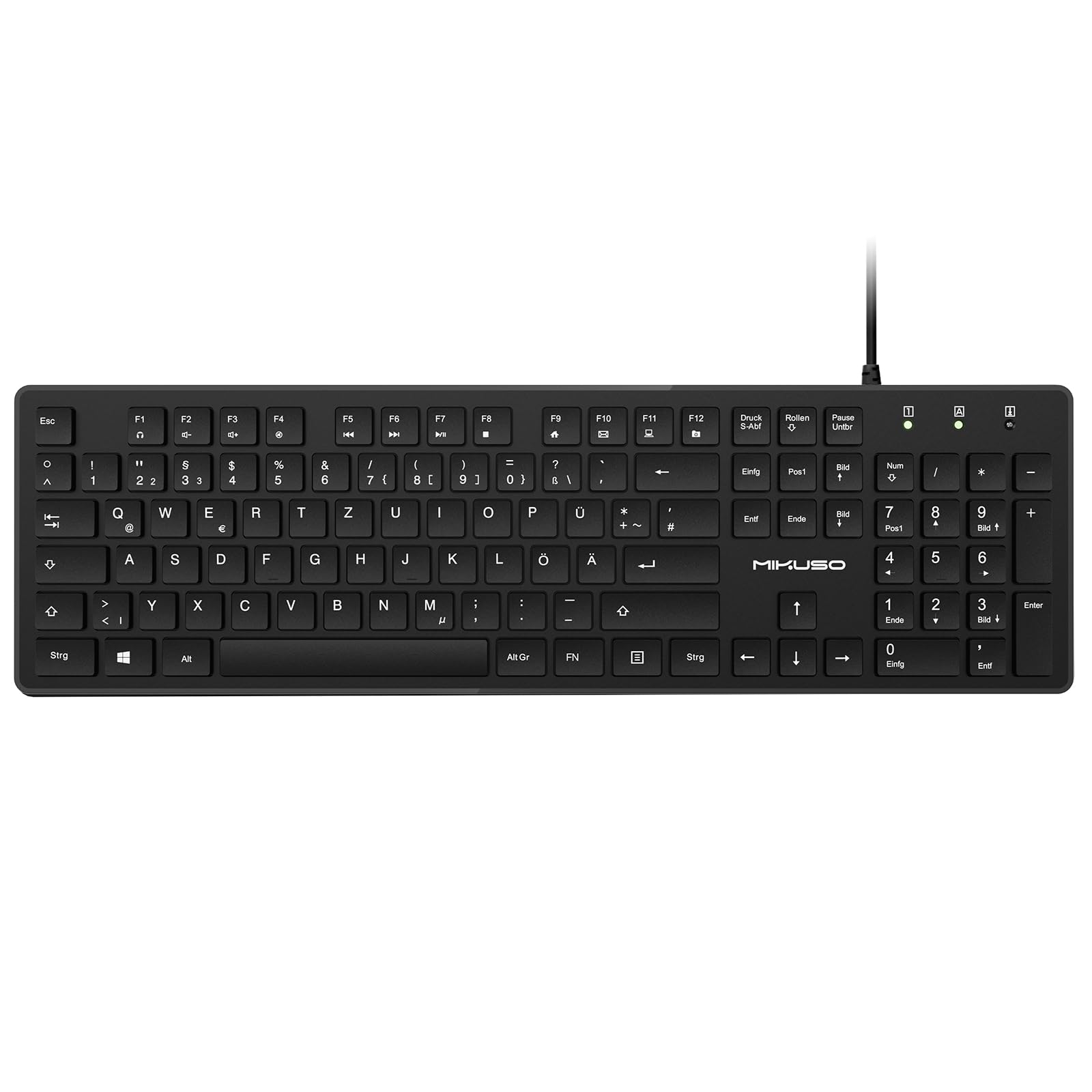 German Keyboard QWERTZ Layout Wired USB,(Not Fading Character) Laptop/PC