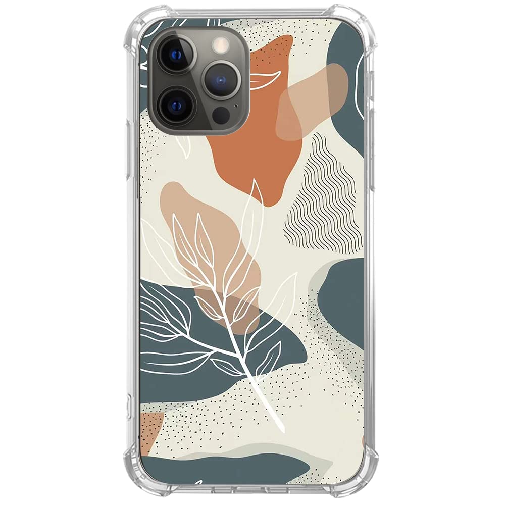 Eurdosmk Floral Abstract Modern Art Case Compatible With Iphone 13 Pro Max, Boho Minimalist Botanical Case For Iphone 13 Pro Max