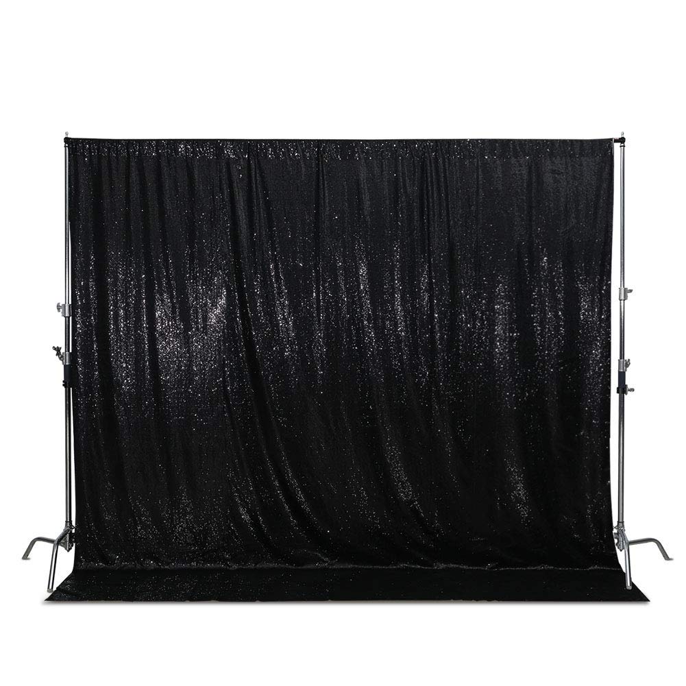 Squarepie Sequin Backdrop Opaque Non Transparent Satin Photo Booth Photography Background Selfie Wall Video Live Sparkly Curtain