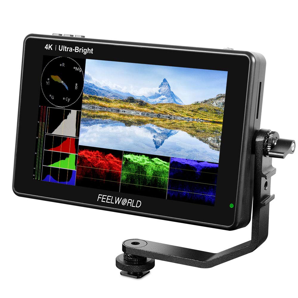 Feelworld Lut7 7 Inch Ultra Bright 2200Nit Touchscreen Camera Dslr Field Monitor With 3D Lut Waveform Automatic Light Sensor 192