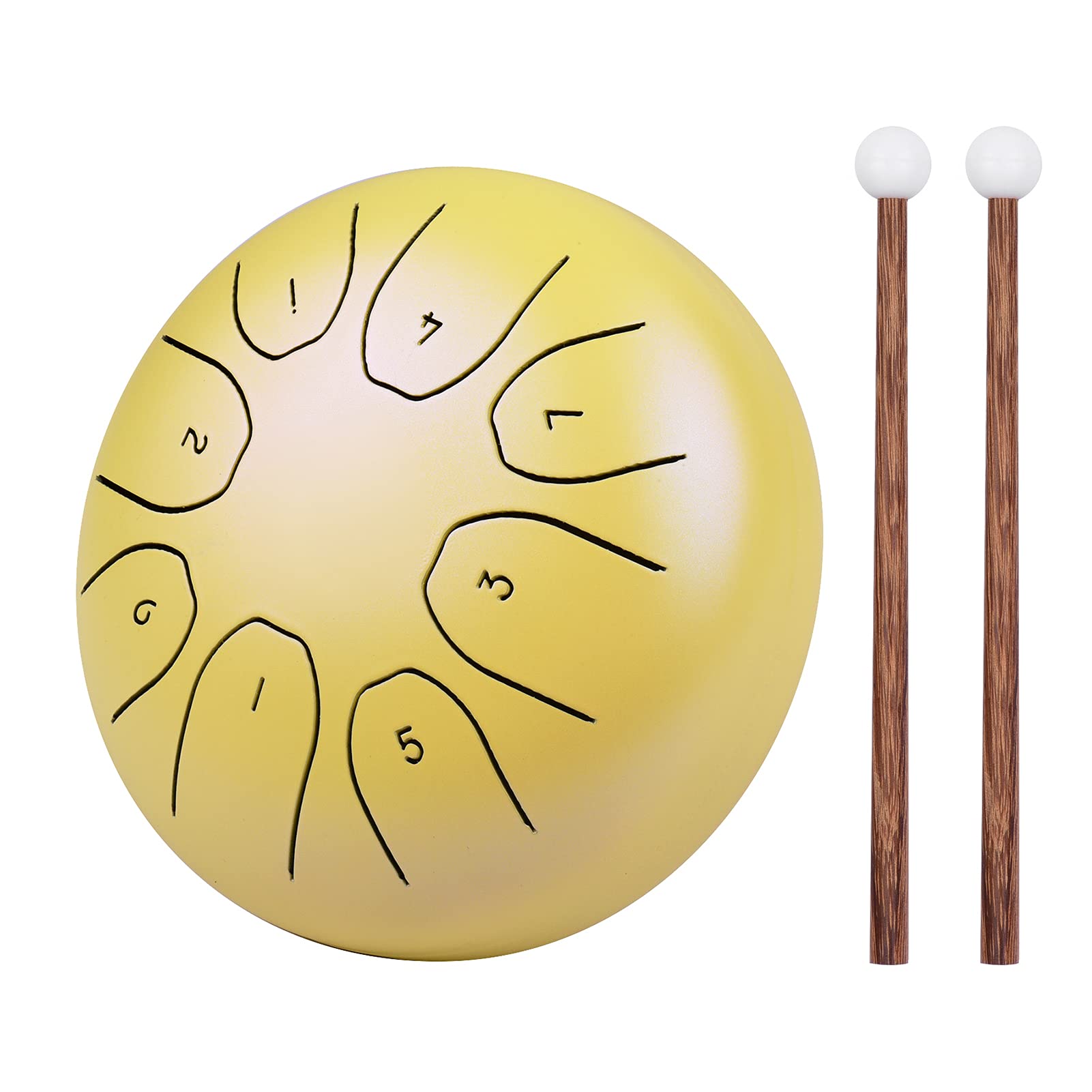 Steel Ton Ue Drum Tank Drum Percussion Instrument 5.5 Inches 8 Notes C Key With Drumsticks Carry Ba For Adults Children Music Be