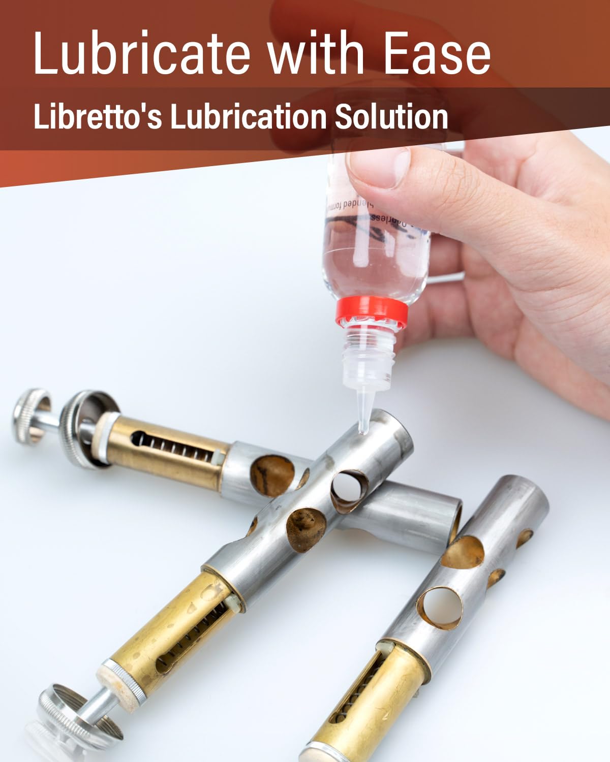Libretto Brass Lubricant Bundle, Set Of 2, 1 Oz Valve Oil + 0.16 Oz Slide Grease   Odorless, Pure, Materials From Japan, Special