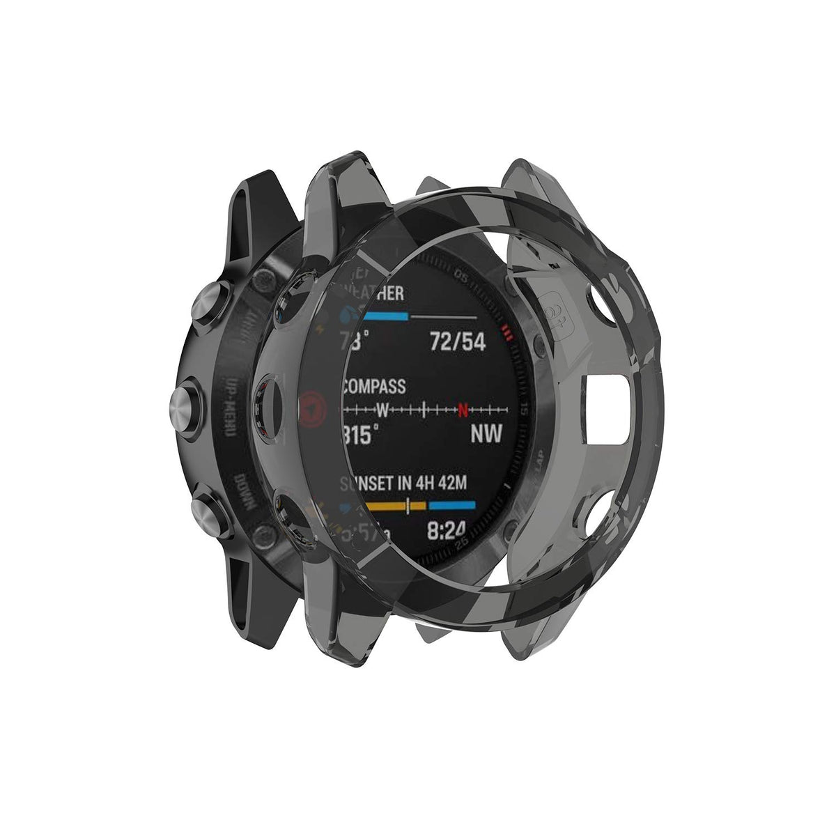 Ruentech Protector Compatible With Garmin Fenix 6/6 Pro/Fenix 6 Sapphire Case Cover Tpu Shatter Resistant Protective Case For Ga