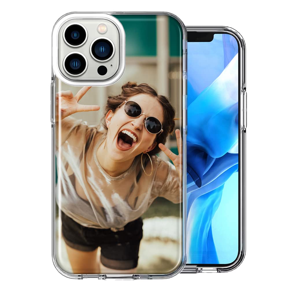 MUNDAZE Personalized Custom Double Layered Phone Case for iPhone 13 Pro Max 6.7 inch