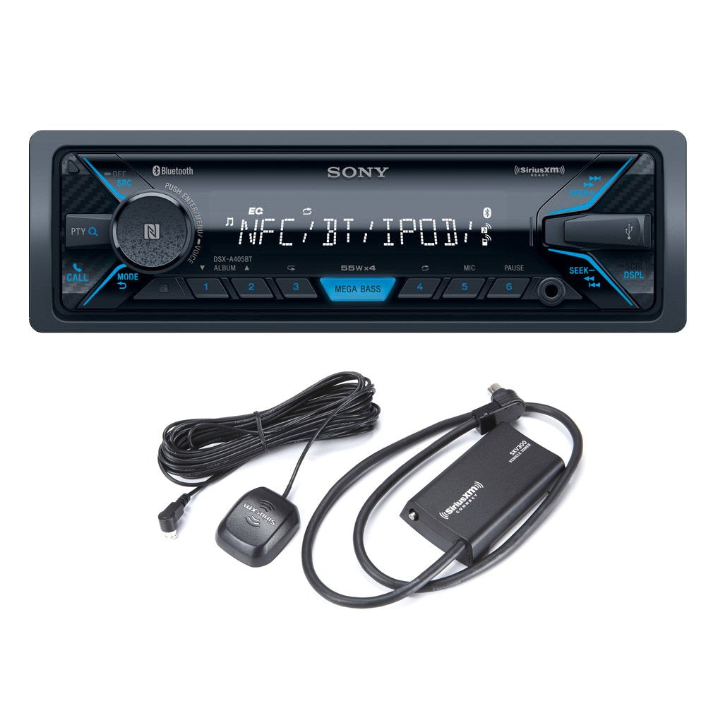 Sony DSX-A405BT Receiver with Bluetooth and Sirius XM Tuner Bundle