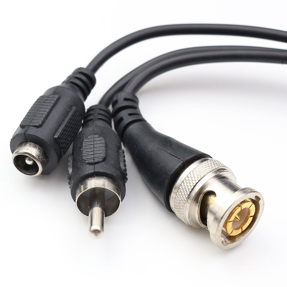 Anhan Passive Video Balun With Power Long Distance Network Transceiver Cat5E/Cat6 Cable To Bnc Male Connector Bnc To Rj45 Adapte