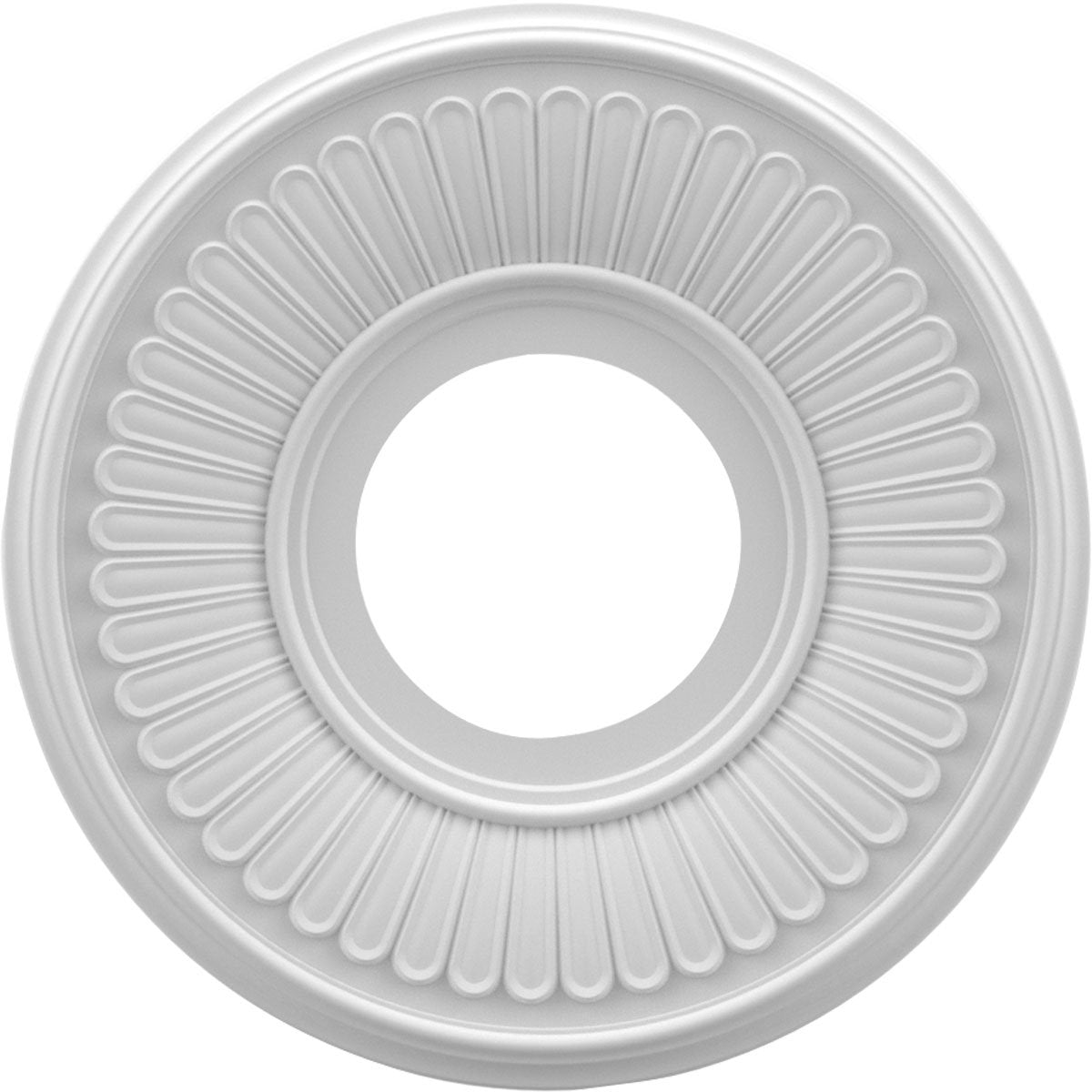 Ekena Millwork Cmp10Be Berkshire Thermoformed Pvc Ceiling Medallion (Fits Canopies Up To 4 1/2''), 10''Od X 3 1/2''Id X 3/4''P