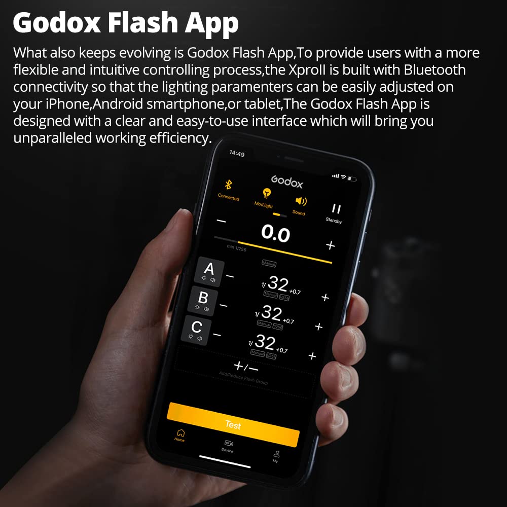 Godox Xproii C 2.4G Ttl Wireless Flash Trigger Xproiic Trigger Autoflash 1/8000S Hss Large Lcd Screen 32 Channels 16 Groups Repl