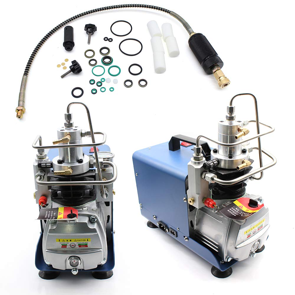 Electric Pcp Air Compressor Pump,30 Mpa 4500Psi Portable Compressor High Pressure Air Compressor Electric Inflator Pcp,Two Stage