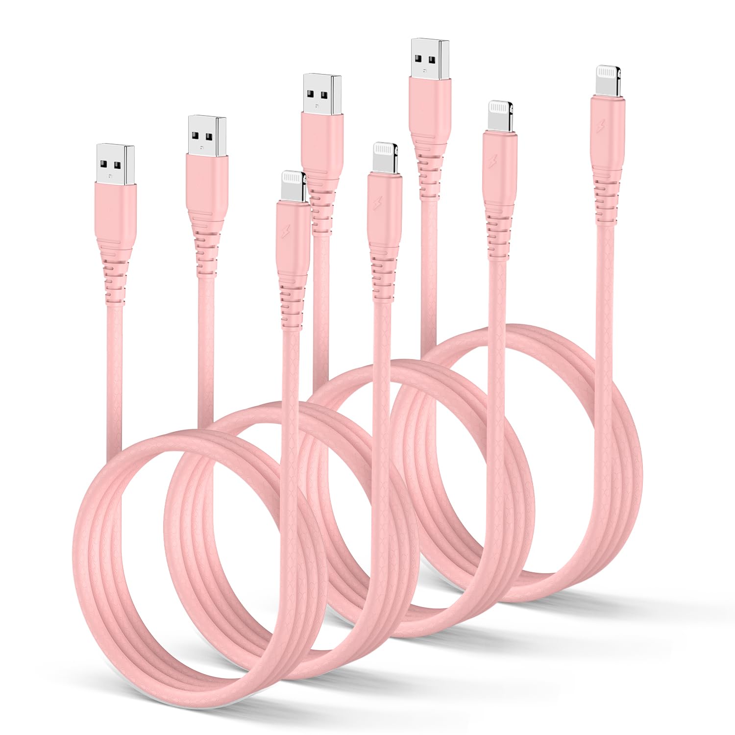 4 Pack 3Ft Iphone Charger Apple Mfi Certified, Apple Lightning To Usb Cable 3 Feet, High Fast/Data Sync Apple Charging Cable Cor