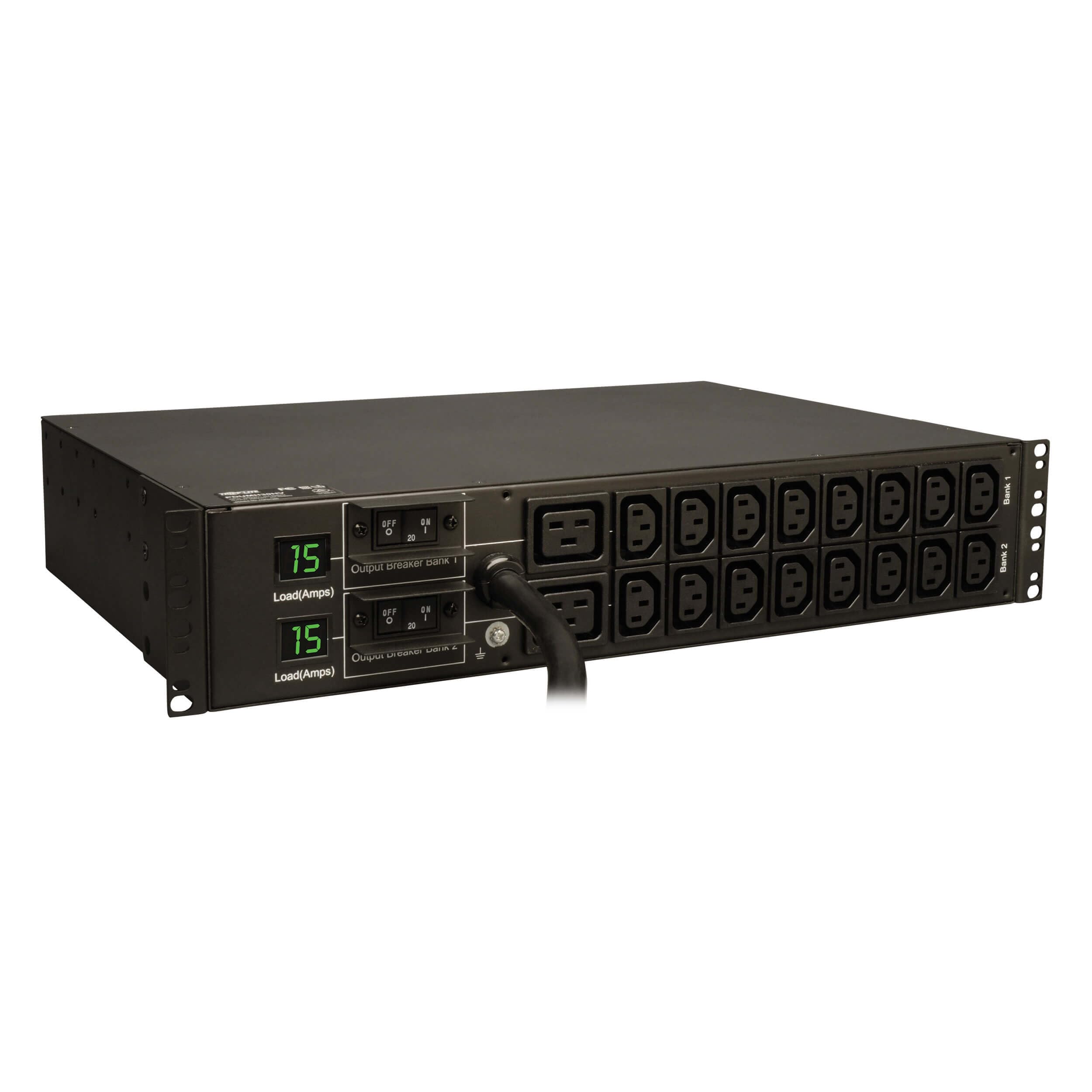 Tripp Lite Metered Pdu, 30A, 18 Outlets (16 C13 & 2 C19), 208/240V, L6 30P, 12 Ft. Cord, 2U Rack Mount Power, Taa (Pdumh30Hv) Bl