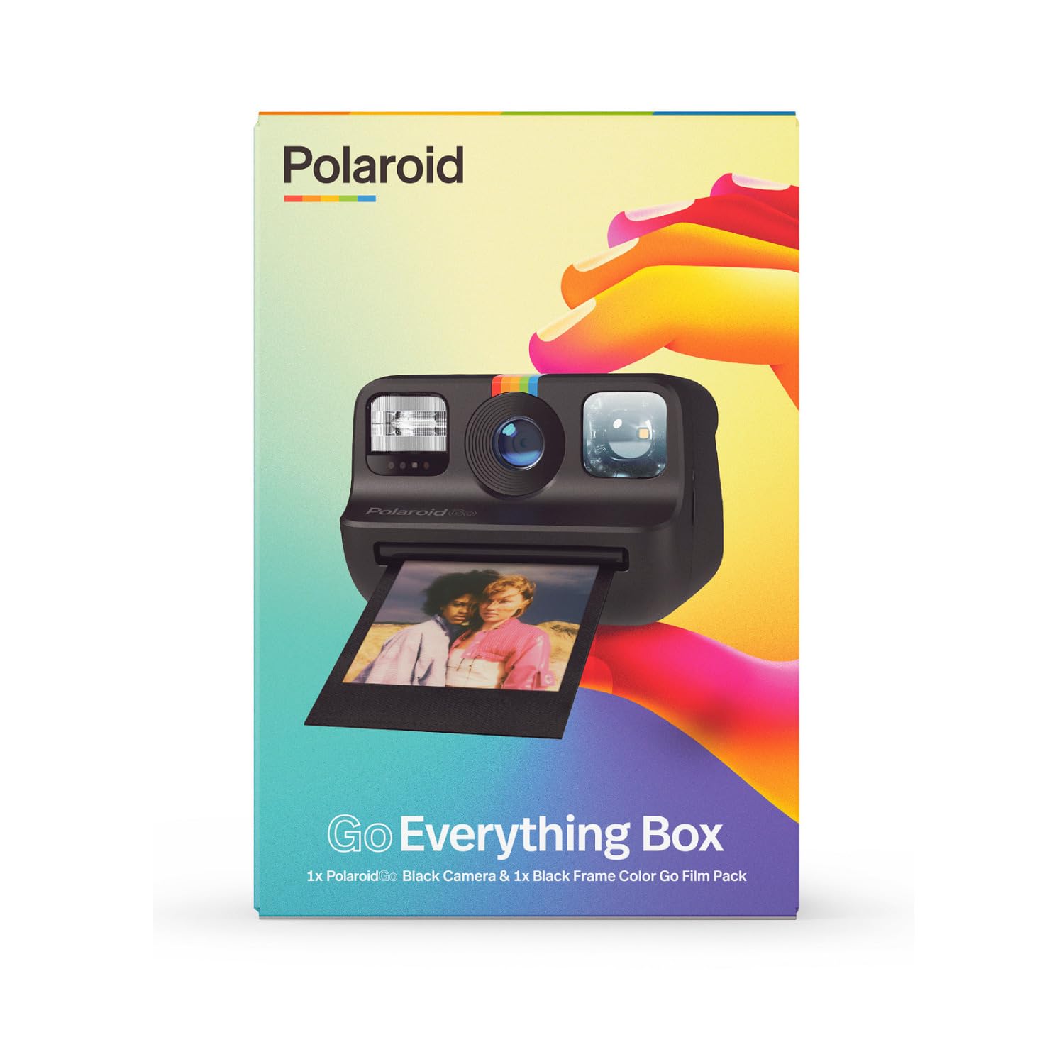 Polaroid Go Everything Box Black Camera And Black Frame Instant Film Bundle (6215)
