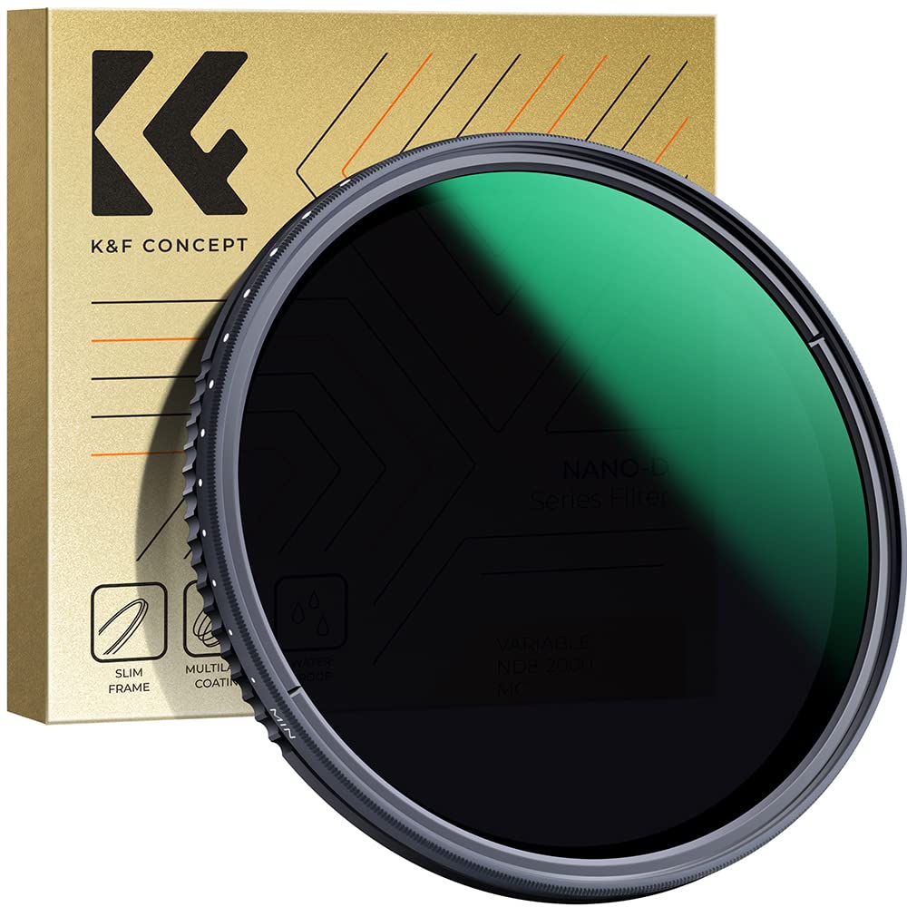 K&F Concept 82Mm Variable Neutral Density Lens Filter Nd8 Nd2000 (3 11Stop) Waterproof Adjustable Nd Lens Filter With 24 Multi L