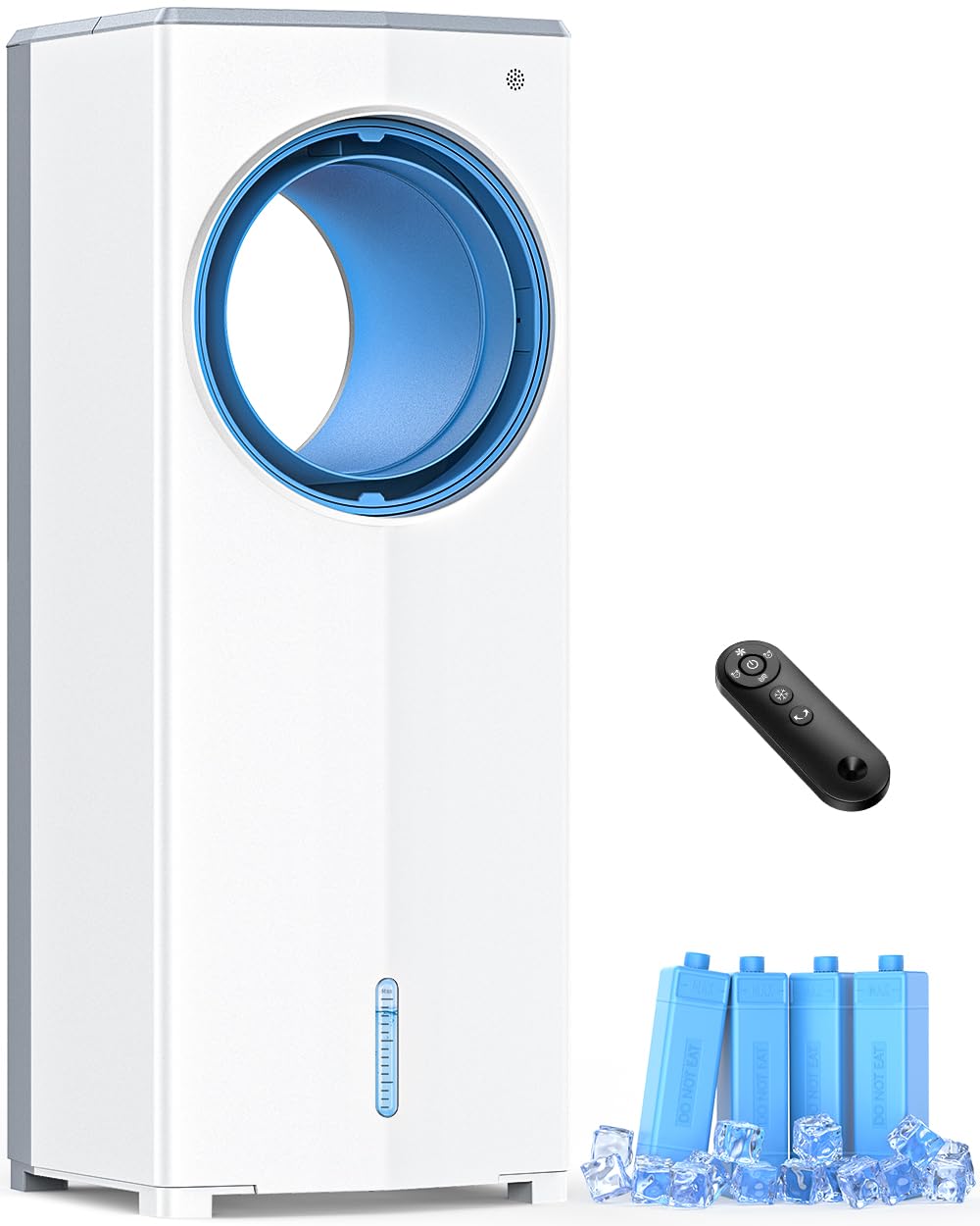 MYICY 27 INCH Evaporative Air Cooler, Windowless Swamp Cooler Portable Air Conditioners w/Normal/Natural/Sleep/Cooling Mode,3 Sp
