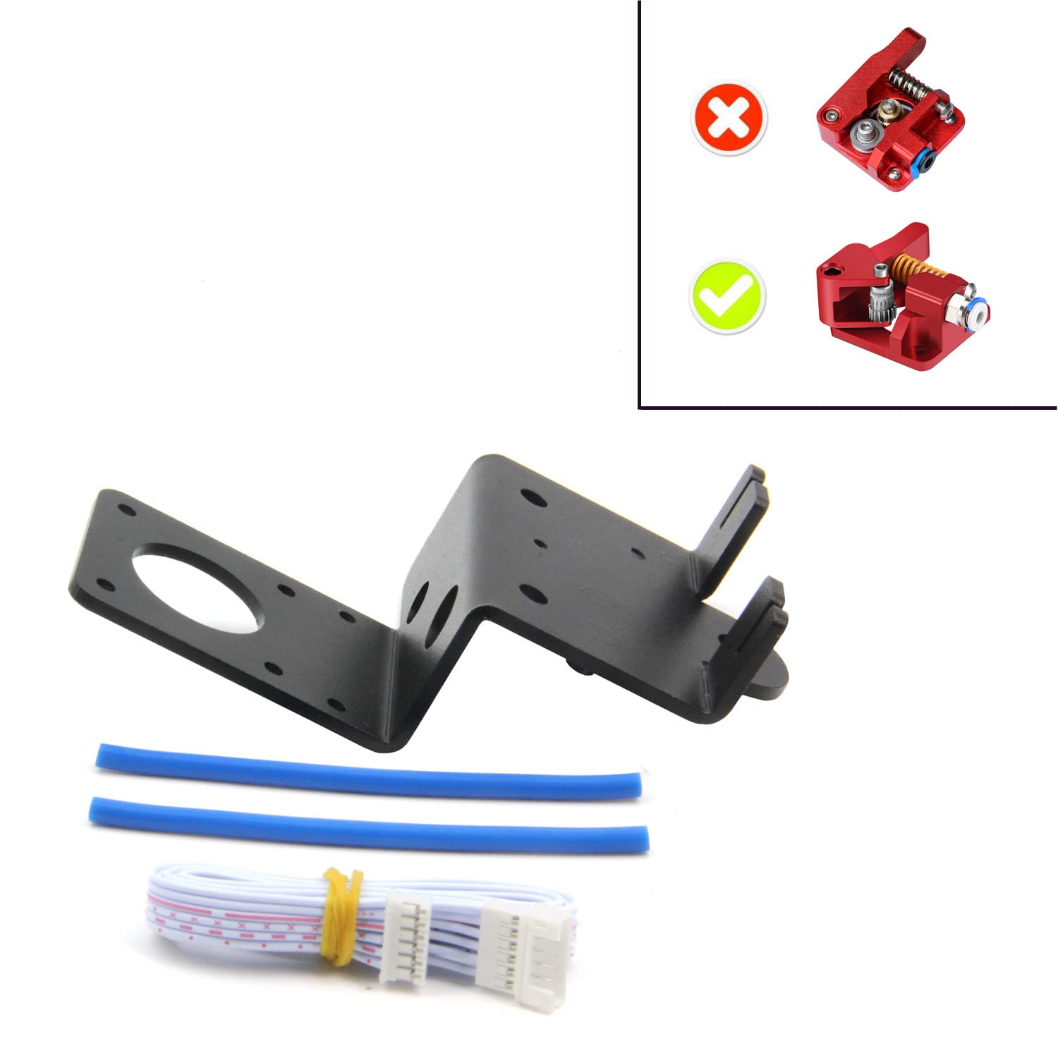 Befenybay Upgrade Direct Dual Gear Extruder Support Plate Easy Print Flexible Filament For Creality Ender3, Cr10 3D Printer (Sup