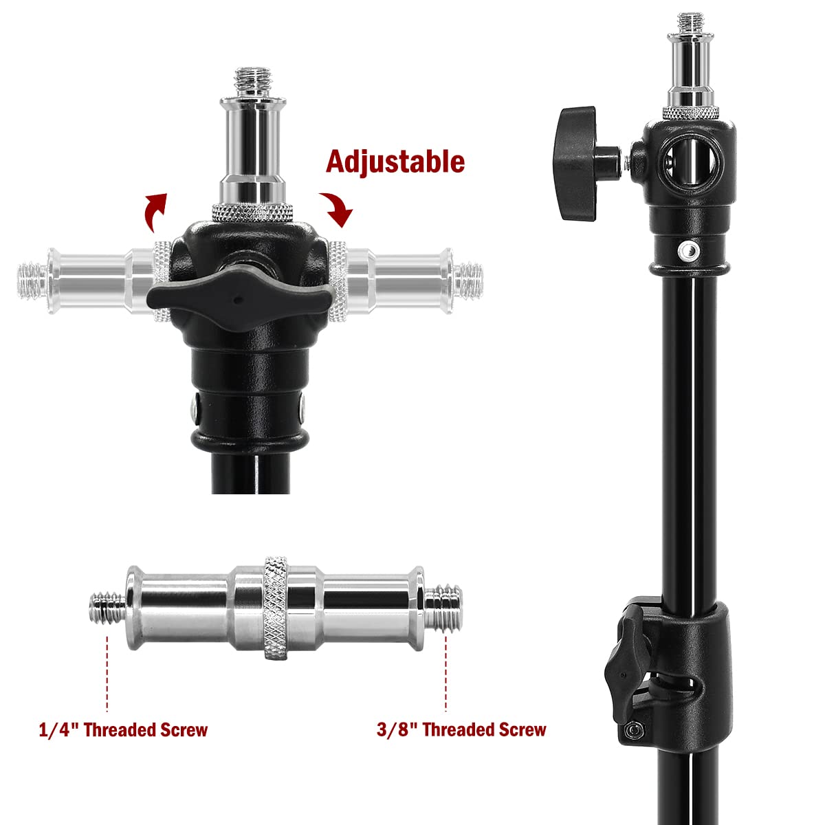 Thinvik Photography Studio Camera Stand,Lighting Wall Ceiling Mount Boom Arm For Video Monolight,Reflector,Overhead Vertical Hor