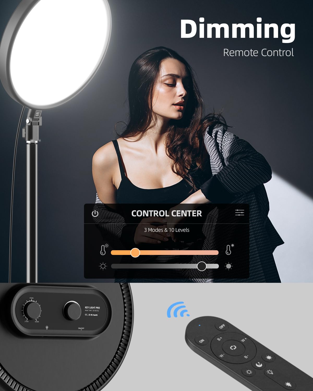 Todi Large Ring Light With 79'' Stand, 6500K Full Screen Selfie Ring Light With Stand And Phone Holder, Professional Big Ring Li