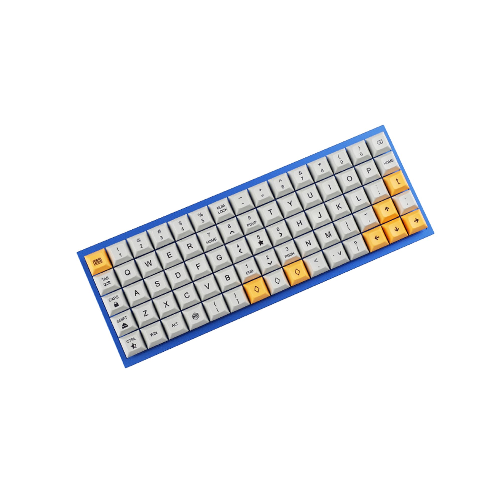 Ymdk 75 Keys Dsa Dye Sub Pbt Keycaps Suitable For Ortholinear Layout Mx Keyboard Xd75 Id75 Planck Preonic Niu40 (Only Keycap)
