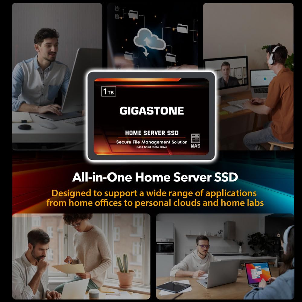 Gigastone Home Server Ssd 512Gb Nas Ssd Drive Cache 24/7 Durable Tlc High Endurance Personal Cloud Data Sync Network Attached St