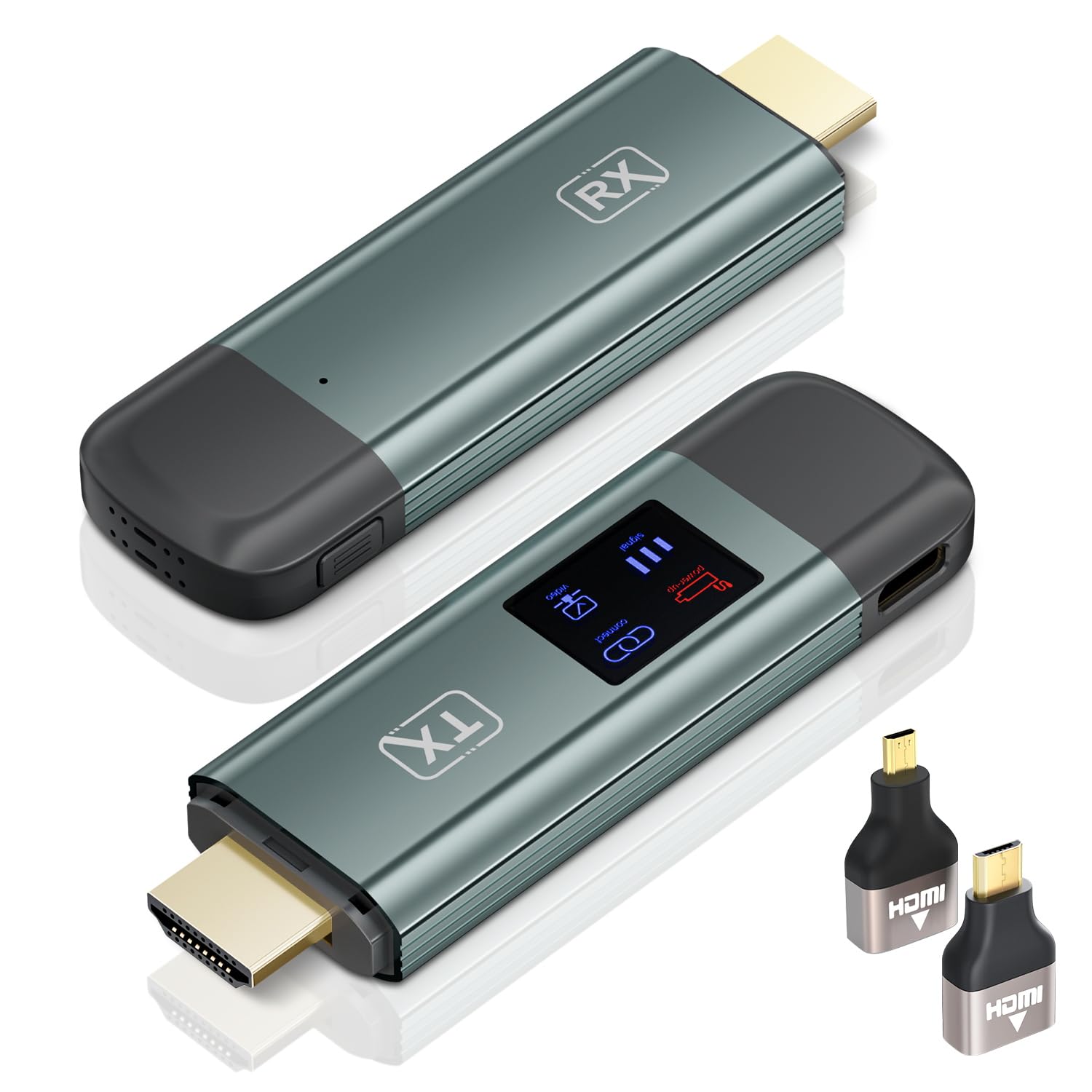 Wireless Hdmi Transmitter And Receiver, Ttq Wireless Hdmi Extender 4K Supported, Metal Housing, Led Display, 100Ft Range, 2.4G&5