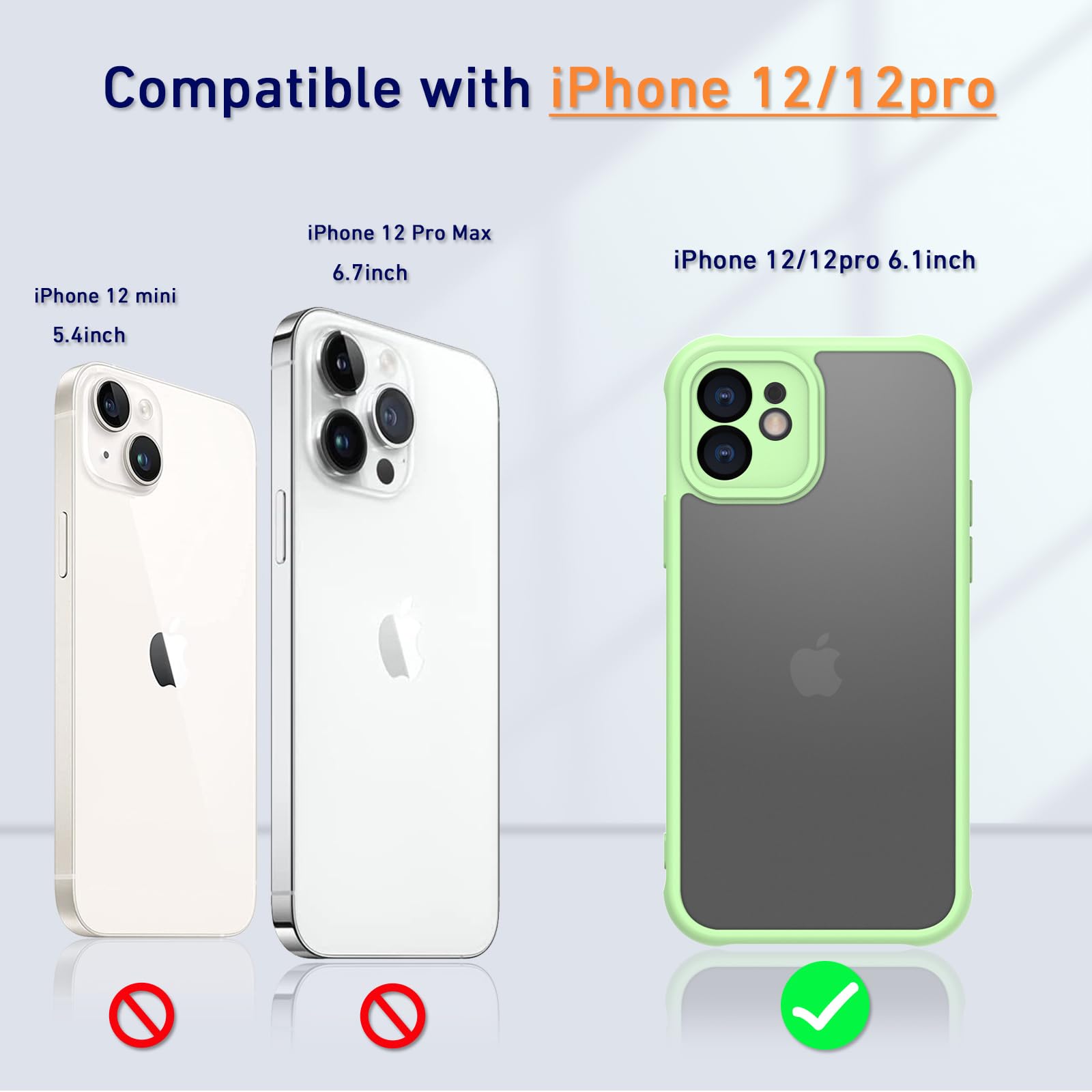 Pinlisheng Matte Case For Iphone Case,Shockproof Protective Hard Back Slim Case For Iphone Case Inch,Frosted Translucent Back Ph