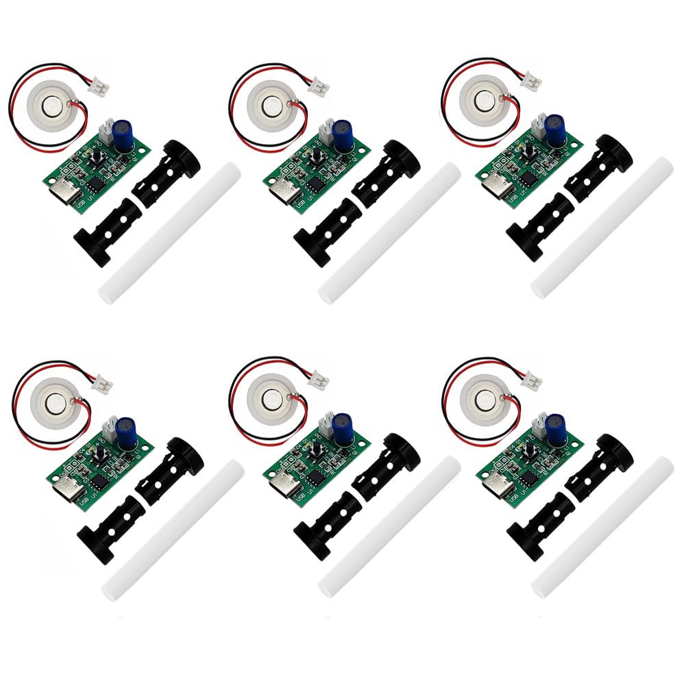 Sazkjere 6Pcs Usb Humidifieration Atomization Disc Type C Interface Dc 5V Atomization Drive Circuit Board