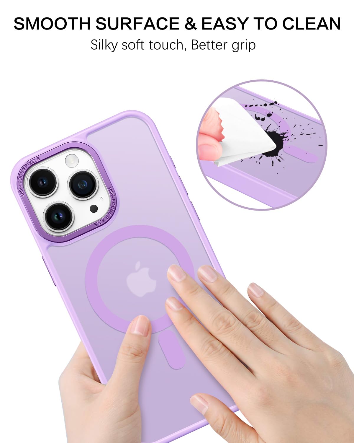 Bentoben For Iphone 15 Pro Max Phone Case,Iphone 15 Pro Max Magnetic Case [Compatible With Magsafe]Translucent Matte Shockproof