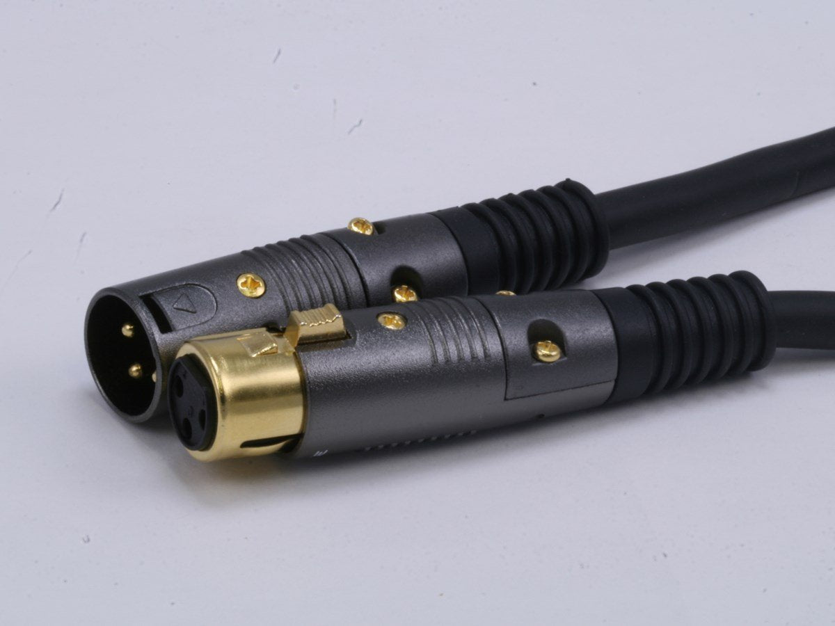 Monoprice Xlr Male To Xlr Female Cable   1.5 Feet   Black, 16Awg, Gold Plated Copper Wire Conductors   Premier Series