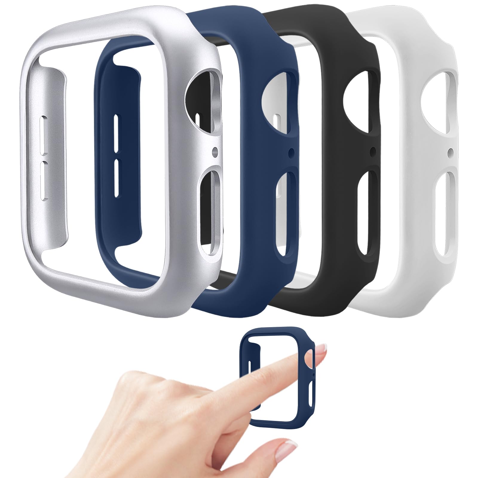 Mugust 4 Pack Hard Pc Bumper Case Compatible With Apple Watch Se (2Nd Gen) Series 6 Series 5 Series 4 40Mm Without Screen Protec