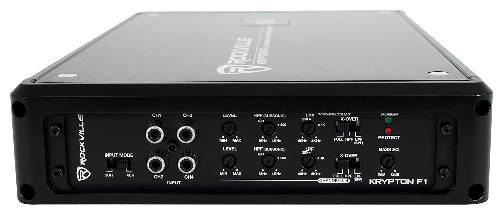 Rockville Krypton F1 1600W Peak / 400W Rms 4 Channel Amplifier Car Audio Amp