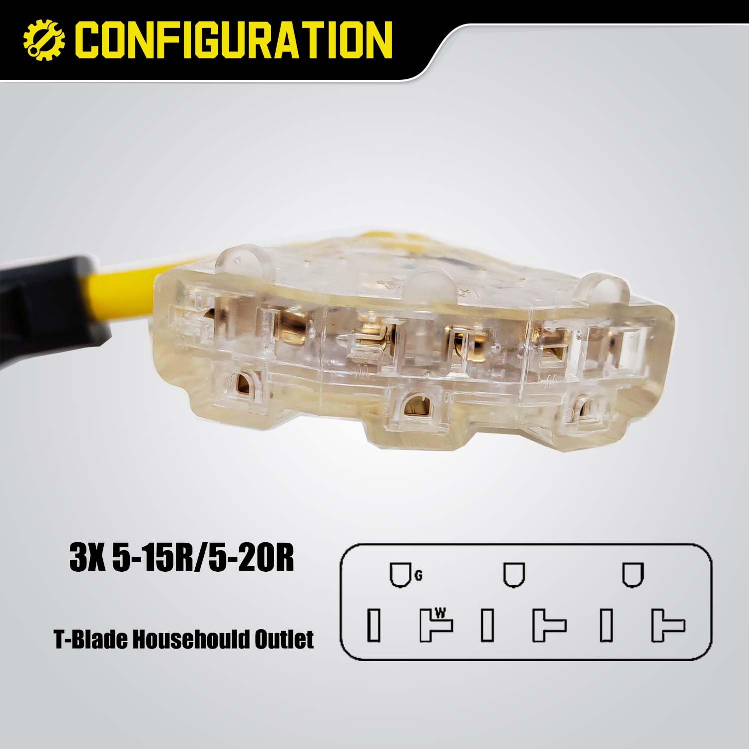 Lavandino 4 Prong Dryer Adapter 30 Amp To 110V/125V, Nema 14 30P To 5 15R/5 20R Household Tri Outlets Power Converter