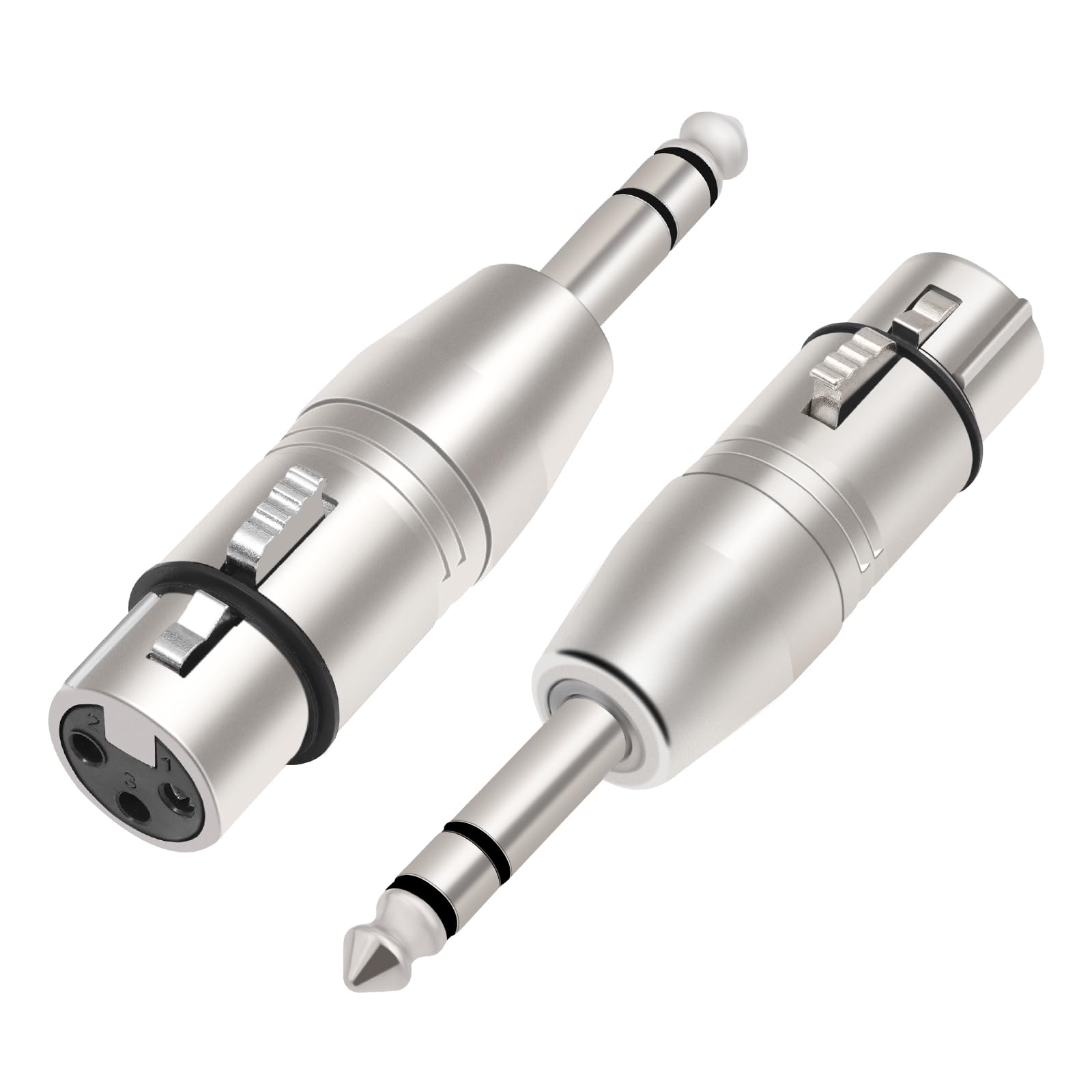 Szlliyxs 4 Pack Xlr Female To 1/4'' Trs Adapter,Xlr To 1/4 Adapter,Balanced Female Xlr To Quarter Inch 6.35Mm Male Adapters