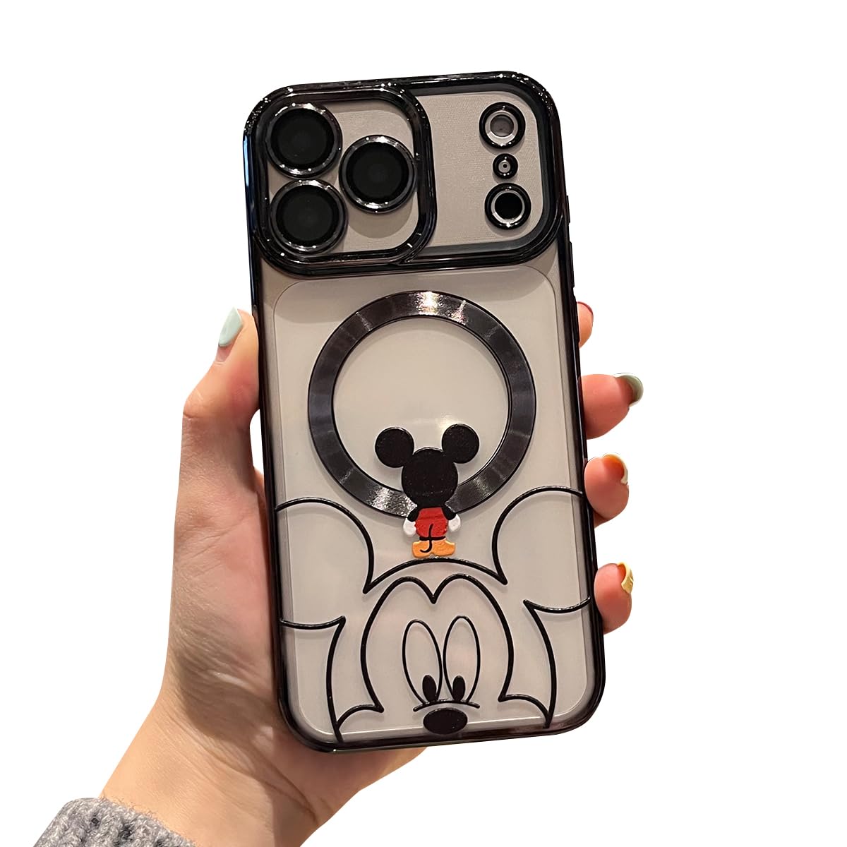 Threehundred for iPhone 17 Pro Max Case [Compatible with MagSafe] with Magnet Clear Cute Pattern Designer Back Camera Protector 