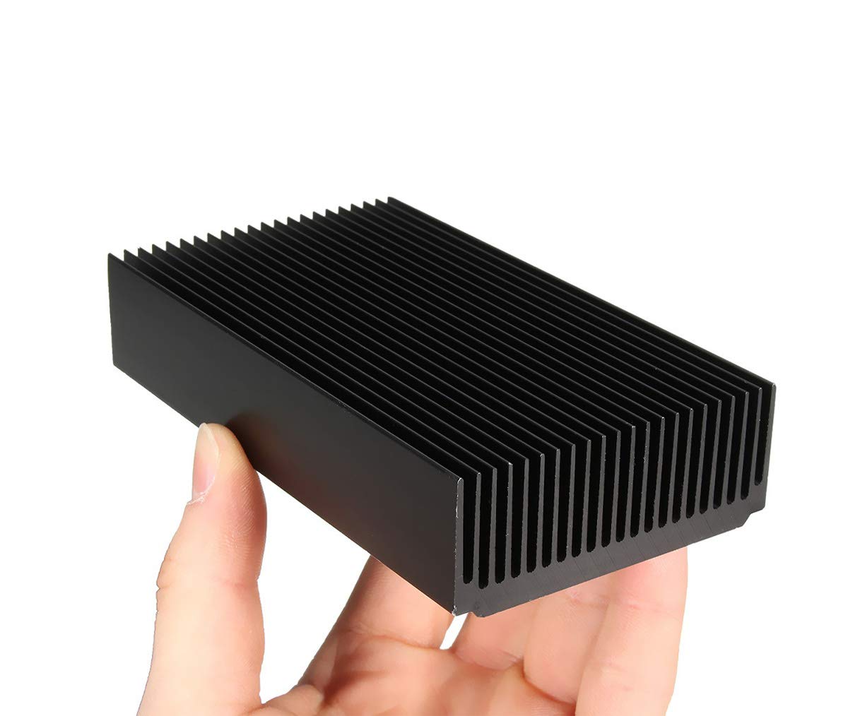 Aluminum Large Heatsink 4.72''X2.72''X1.06'' Inch /120X69X27Mm Heat Sink Cooling Black Oxide Radiator 22 Fin 120Mm For Computer Led Chip Power Charger Router Amplifier