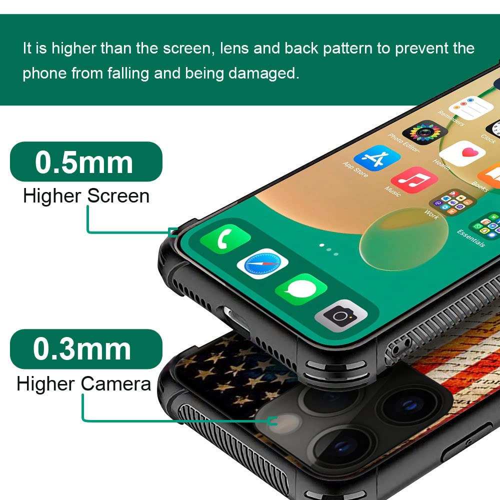 Iphone 14 Case,Us Constitution Overtop American Flag Iphone 14 Cases For Men Boy,Drop Protection Cool Pattern With Soft Tpu Bump