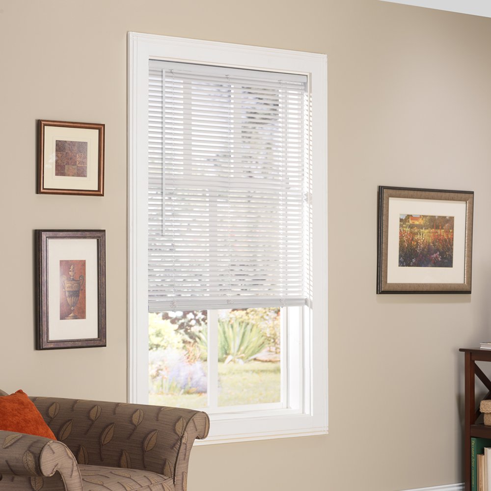 Lumino Vinyl Mini Blinds 1 Inch Cordless Room Darkening In Alabaster   62 W X 48 H (Over 700 Addl Custom Sizes)   Starting At $9