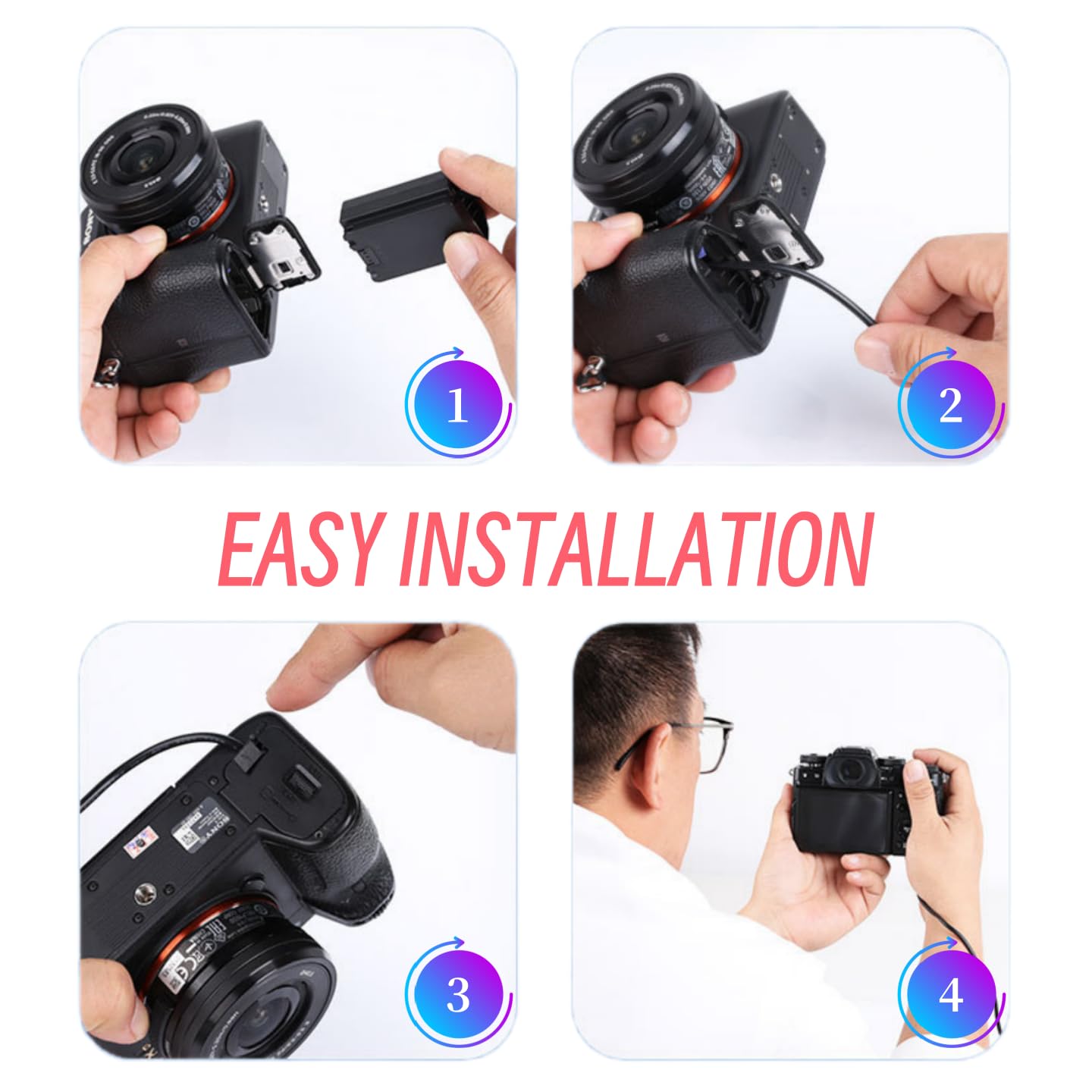 Kimaru Np Fz100 Dummy Battery Ac Power Supply Adapter Kit For Sony Alpha A6600 A6700 Zv E1, Fx3 Fx30 A7Cii Zv E10Ii, A7C A7Cr A1 A7Iii A7Iv A7Riii A7Riv A7Rv A7Siii A9 A9Ii A9R A9S Cameras.