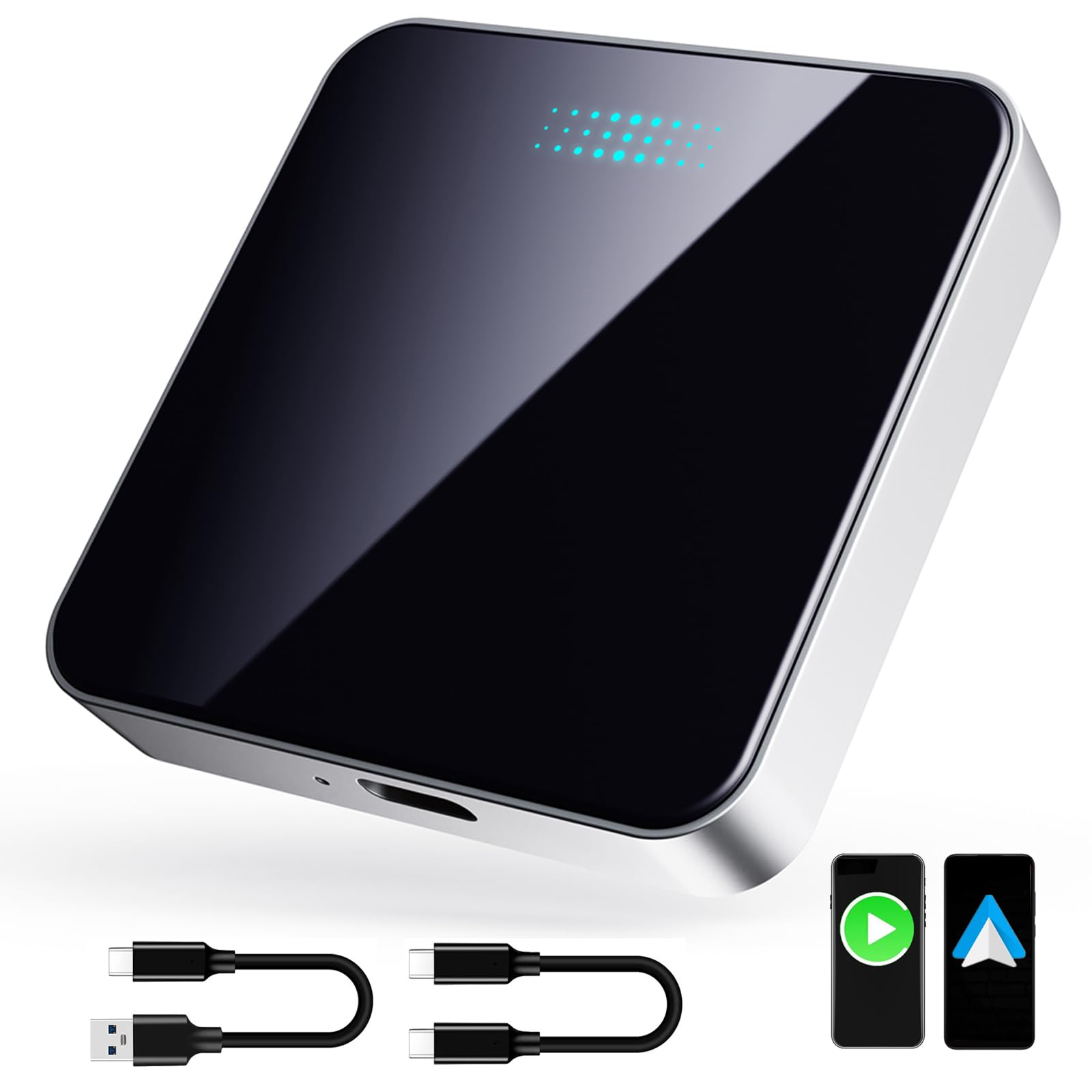 Wireless Carplay Adapter For Apple: Convert Factory Wired To Wireless Carplay Dongle Cars For Iphone & Android Auto   No Latency