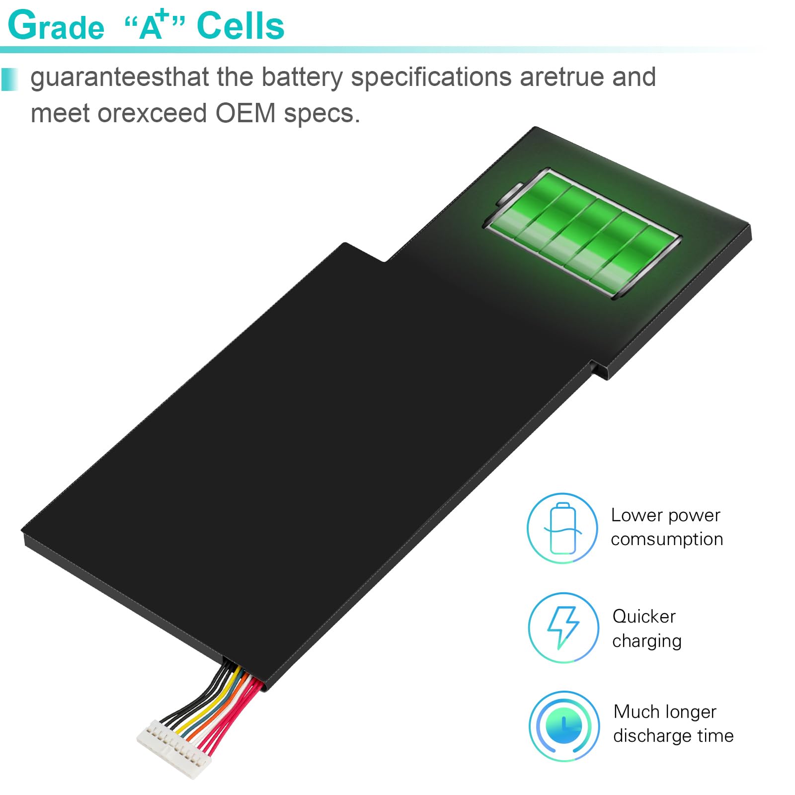 TREE.NB Laptop Battery BTY-M6K for MSI GS63VR GS73VR GF63 Thin GF75 Thin 11.4V 52.4Wh Black