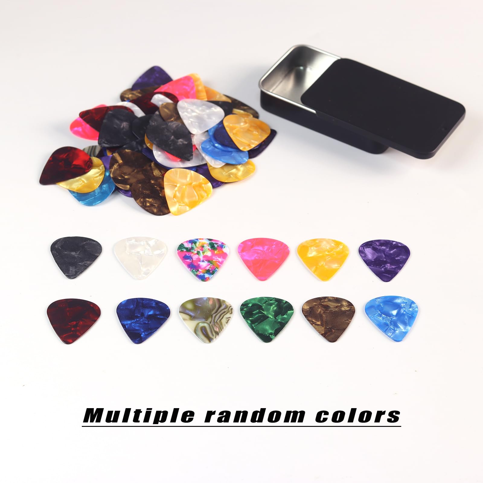 Thin Guitar Picks,48 Pcs Fishkonw Guitar Picks For Acoustic Guitar,Thin Guitar Pics For Bass Guitar