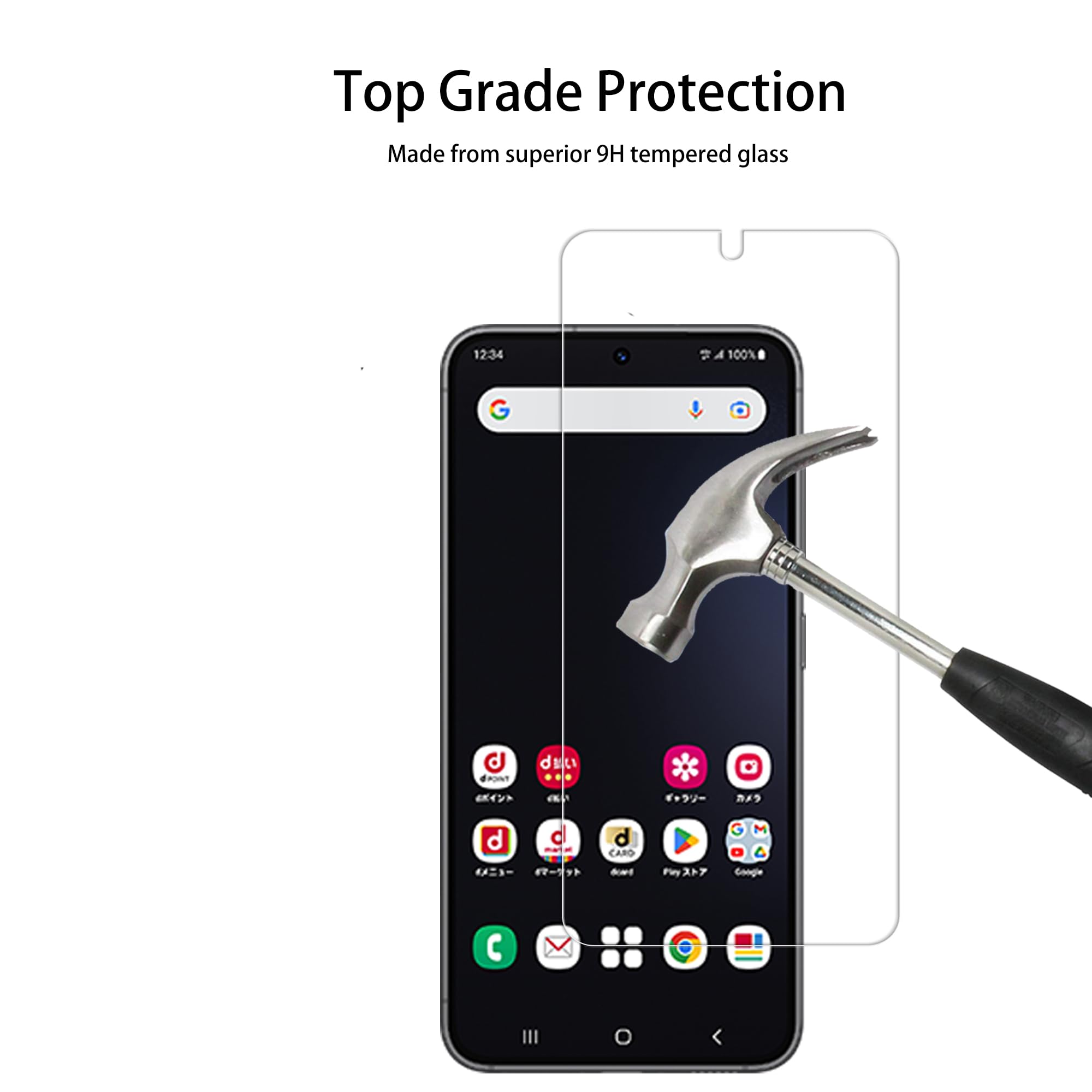 Hkkais 2+2 Pack Alignment Frame Designed Tempered Glass Film For Samsung Galaxy S23 Plus / S23+ Screen Protector 2 Pack With Cam