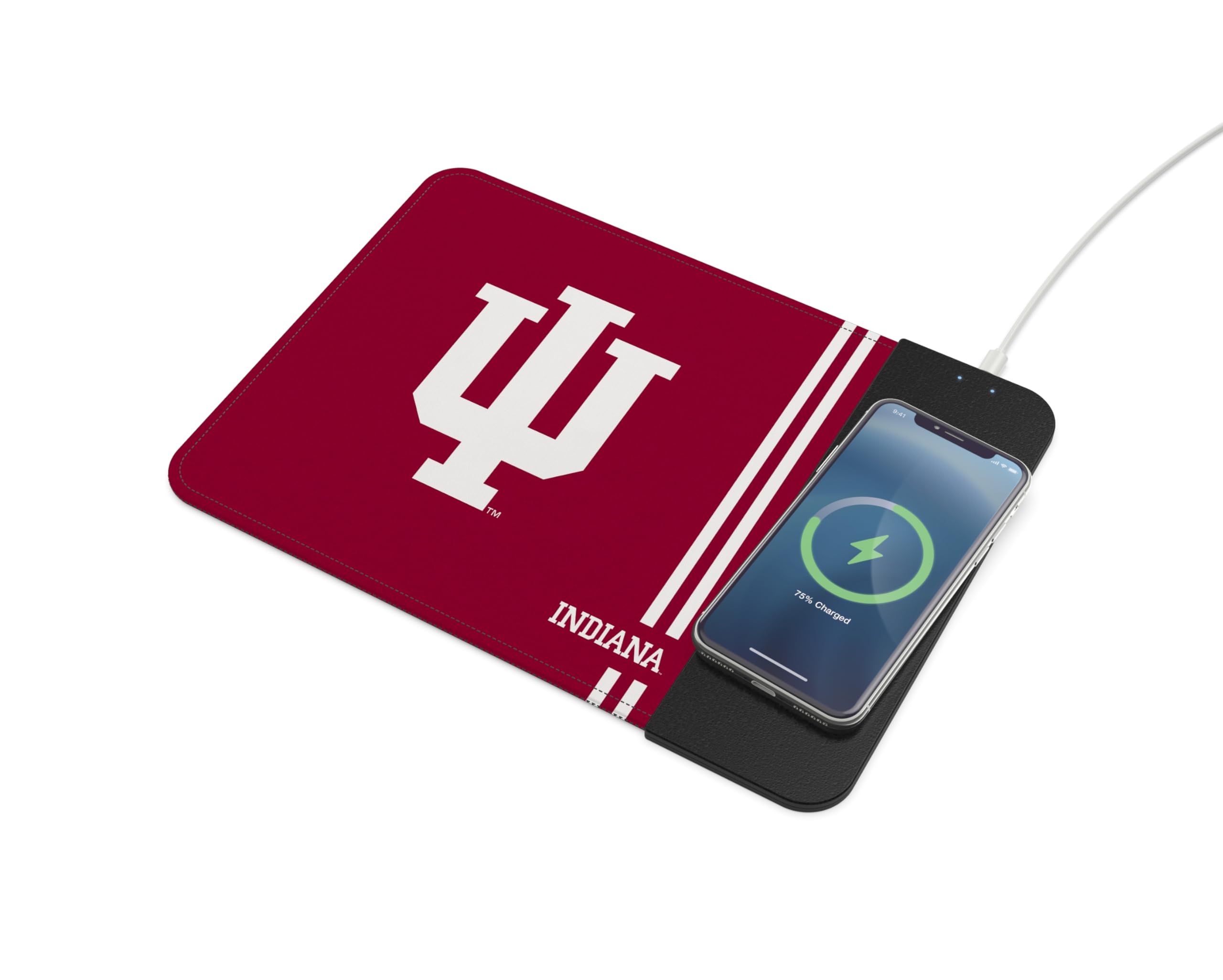 Soar Ncaa Wireless Charging Mouse Pad, Indiana Hoosiers