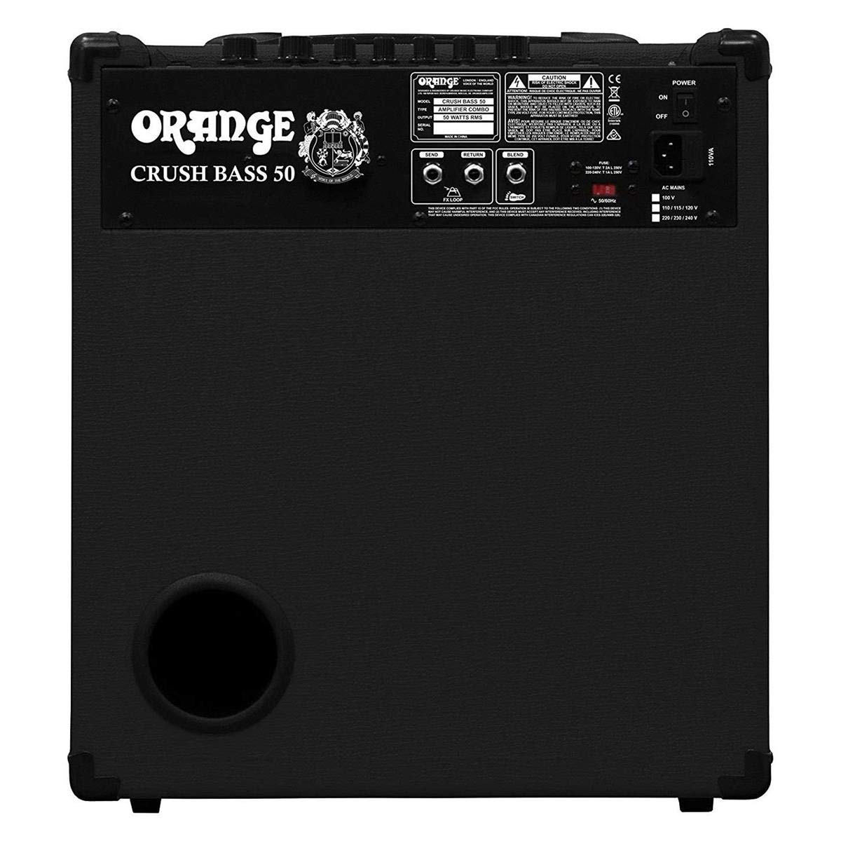 Orange Crush Bass 50W Bass Guitar Combo Amp, Black