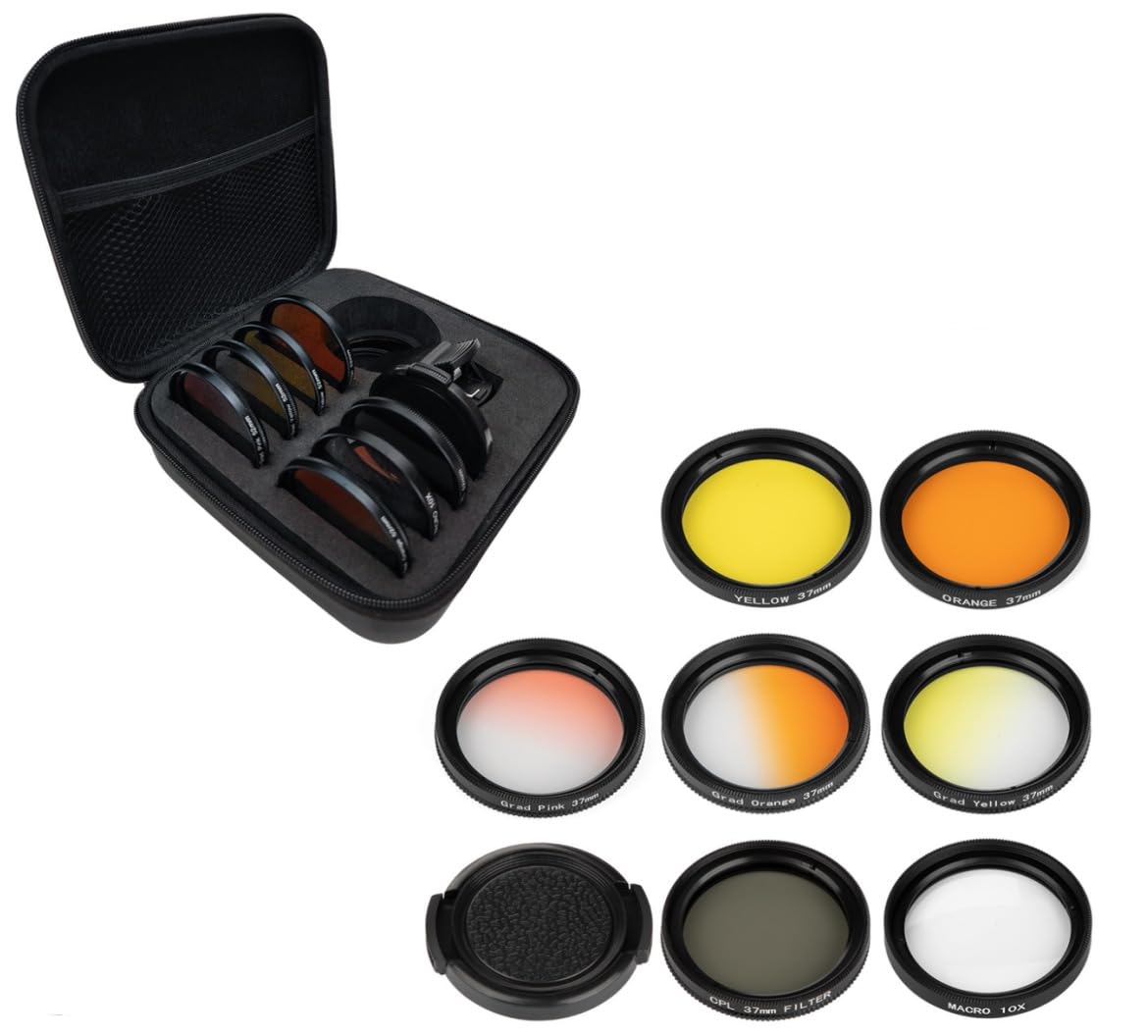 Nestecho Reef Coral Lens Phone Kits For Phone 7 Lenses Kit 1 Dust Shield Case 2 Lens Clips