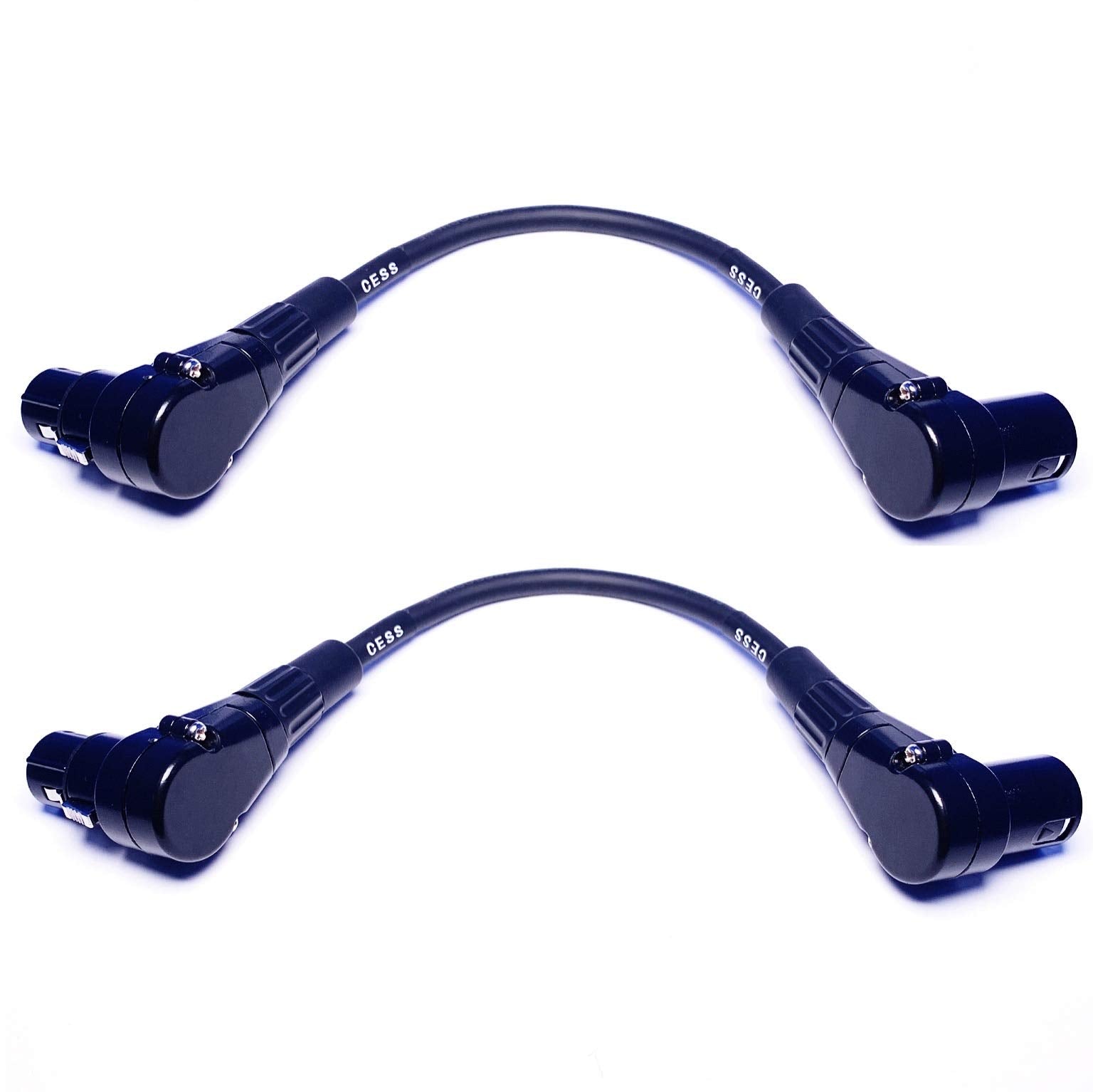 Cess 039 Right Angel 3 Pin Xlr Female To Male Extension/Patch Cable, 2 Pack