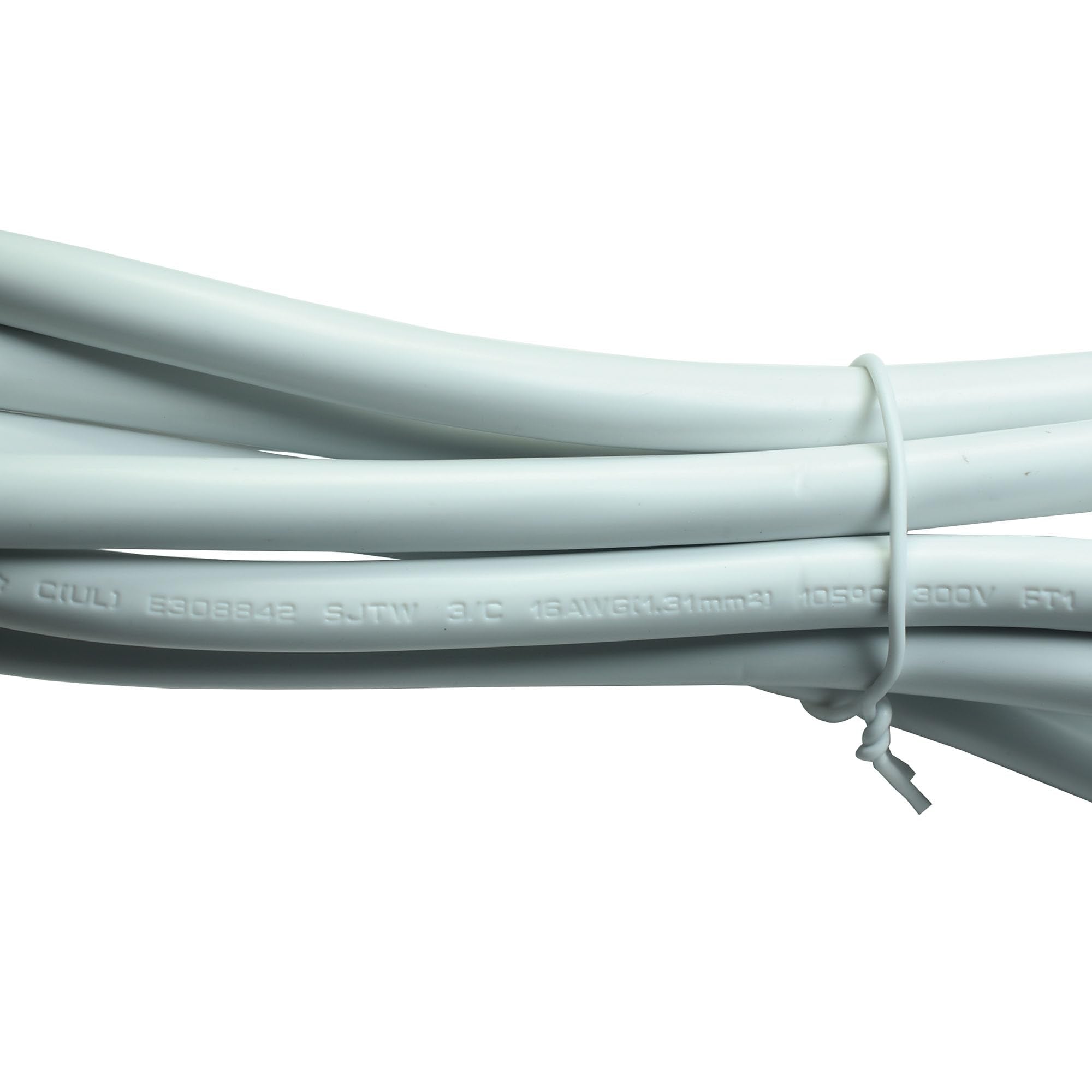 White 18Awg 3 Prong Power Cord With Open Wiring, 10Amp Max, 10Ft Replacement Power Cord With Open End, Pigtail Open Cable Nema 5